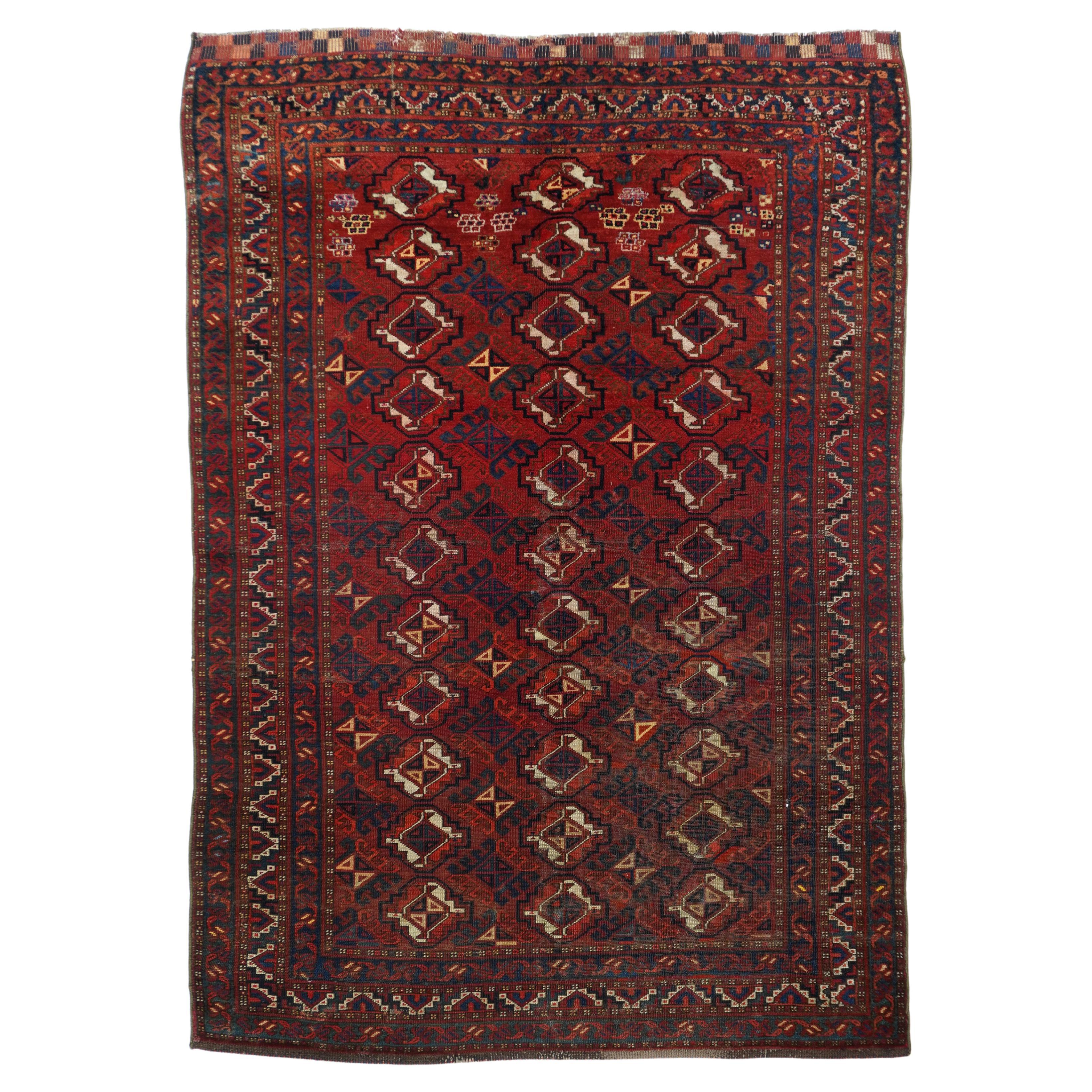 Afghanischer Vintage-Teppich 4'7'' x 6'9'' im Angebot