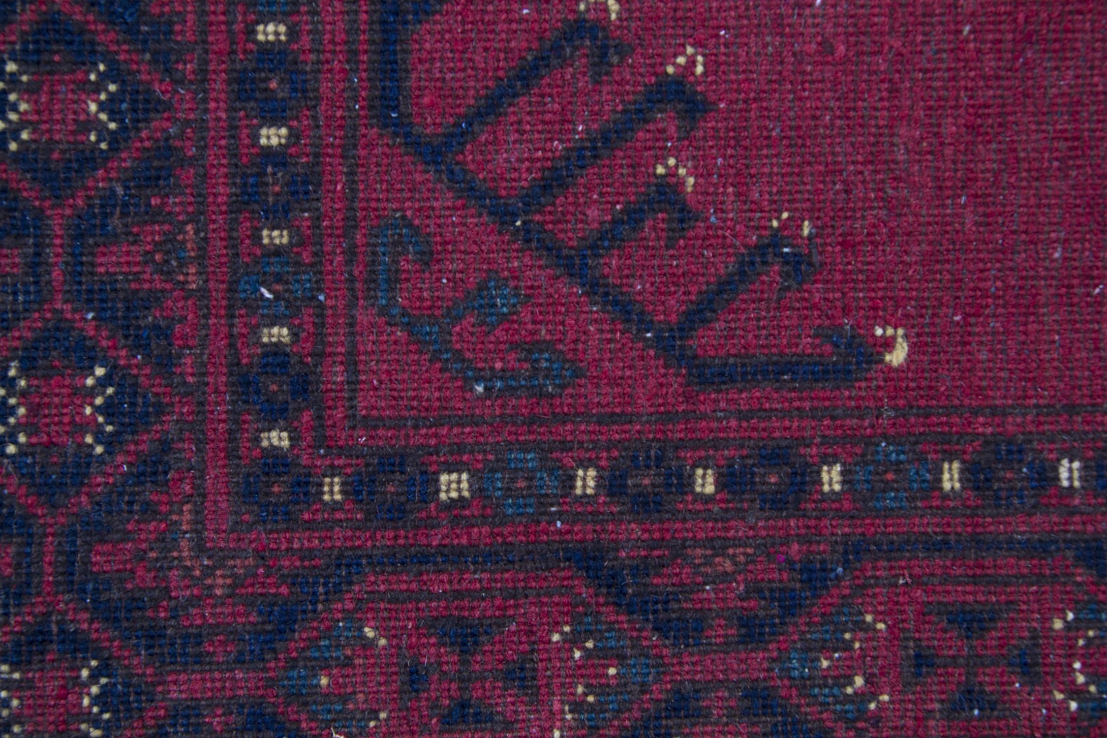 Traditioneller Läufer, handgewebte orientalische rote Wollteppiche für den Verkauf (Afghanisch) im Angebot