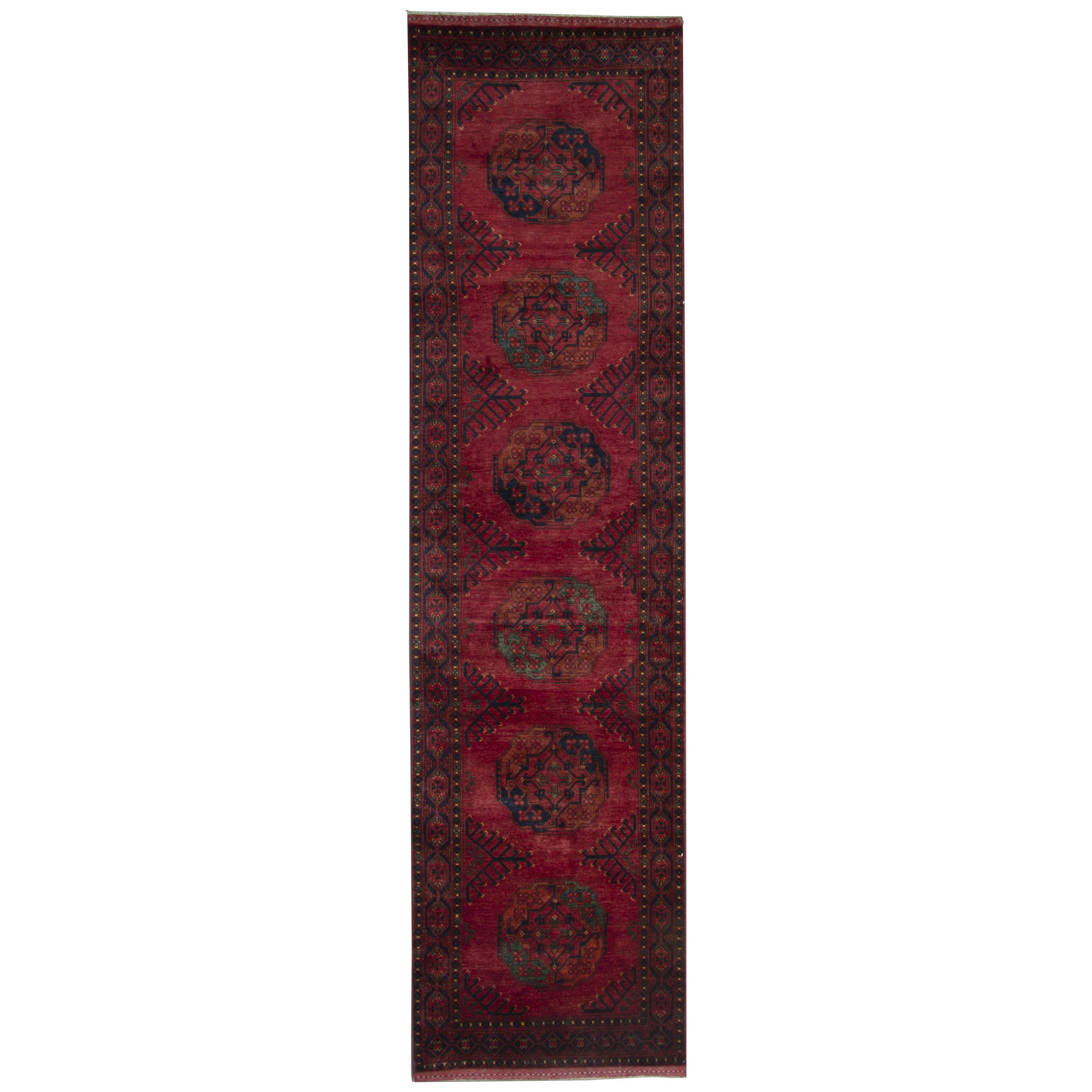 Traditional Runner Rug, Hand woven Oriental Red Wool Rugs for Sale For Sale
