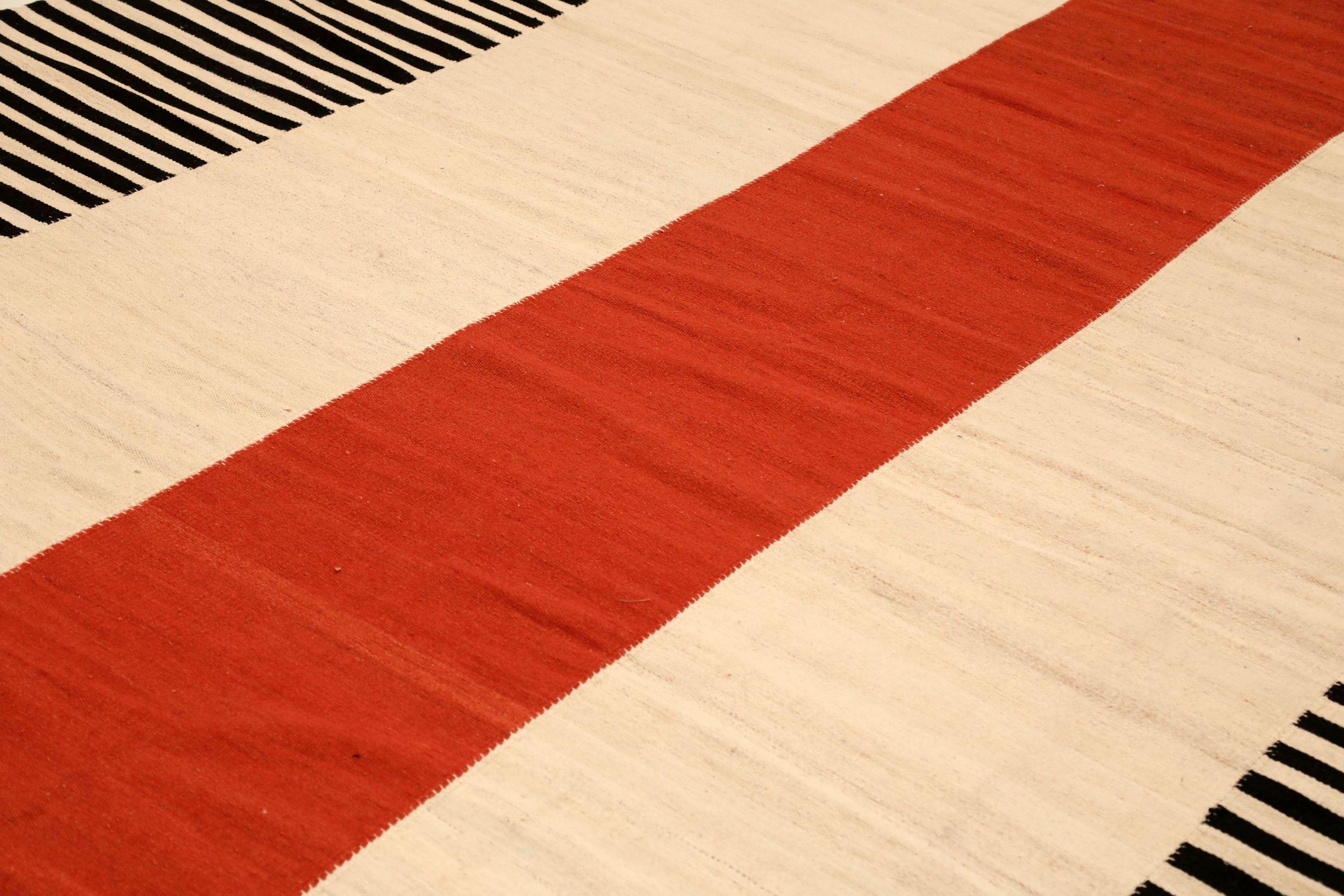 Tribal Afghanistan Abadeh Area Rugs - Wool Black Ivory Red Design - 94631 en vente