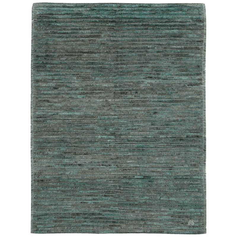 Afghanistan Abadeh Area Rugs - Wool Blue Brown Design - 94643