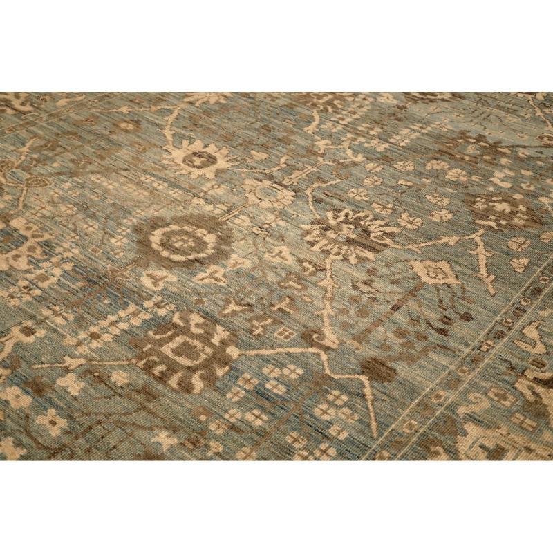 Tribale Tappeti Afghanistan Abadeh - Lana Blu Marrone Grigio Avorio - 94603 in vendita