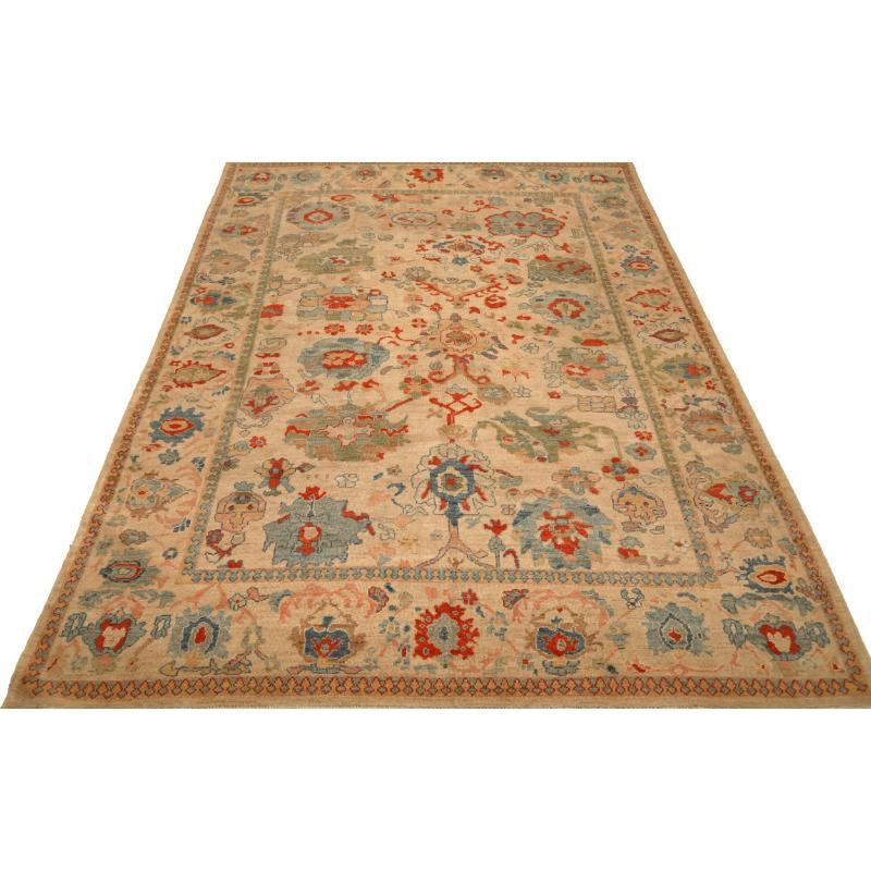 Entdecken Sie die Eleganz von Afghanistan Abadeh mit Teppichen von Circa 1990. Dieses exklusive Design aus Wolle und Blau-Elfenbein-Rot ist perfekt, um Ihren Raum zu verschönern.