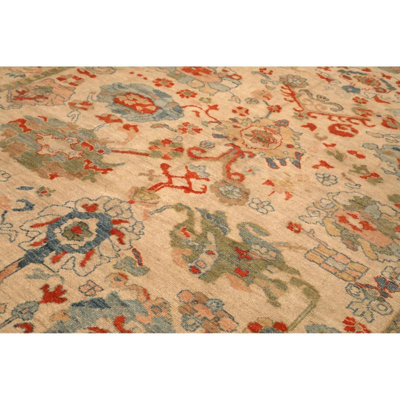 Abadeh-Teppiche aus Wolle in Blau, Elfenbein und Rot aus Afghanistan - 94596 (Stammeskunst) im Angebot