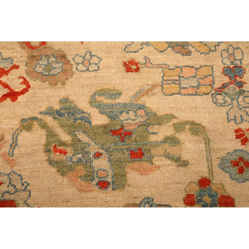 Abadeh-Teppiche aus Wolle in Blau, Elfenbein und Rot aus Afghanistan - 94596 (Afghanisch) im Angebot