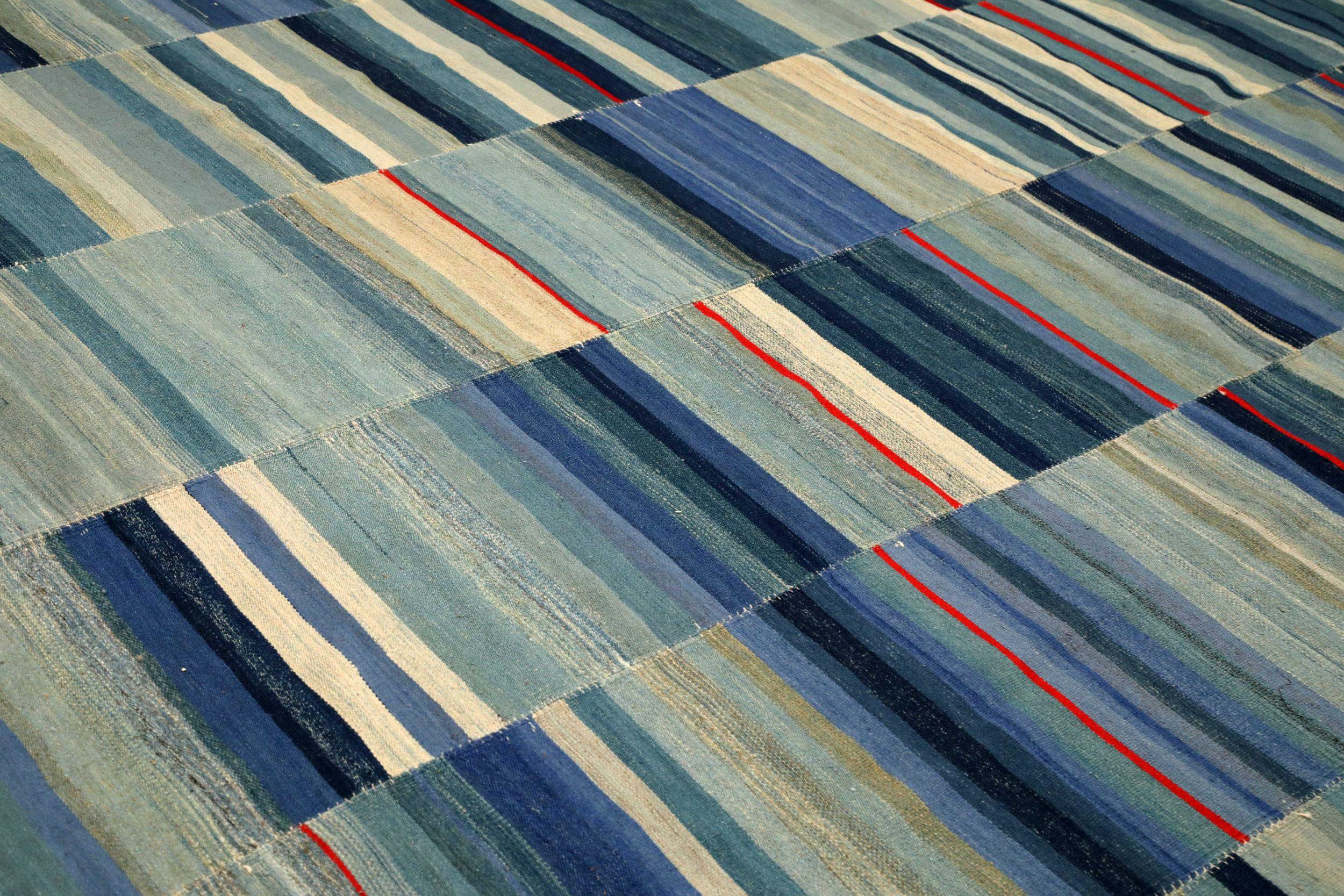 Afganistán Abadeh Alfombras - Lana Azul Marfil Rojo Diseño - 94635 Tribal en venta