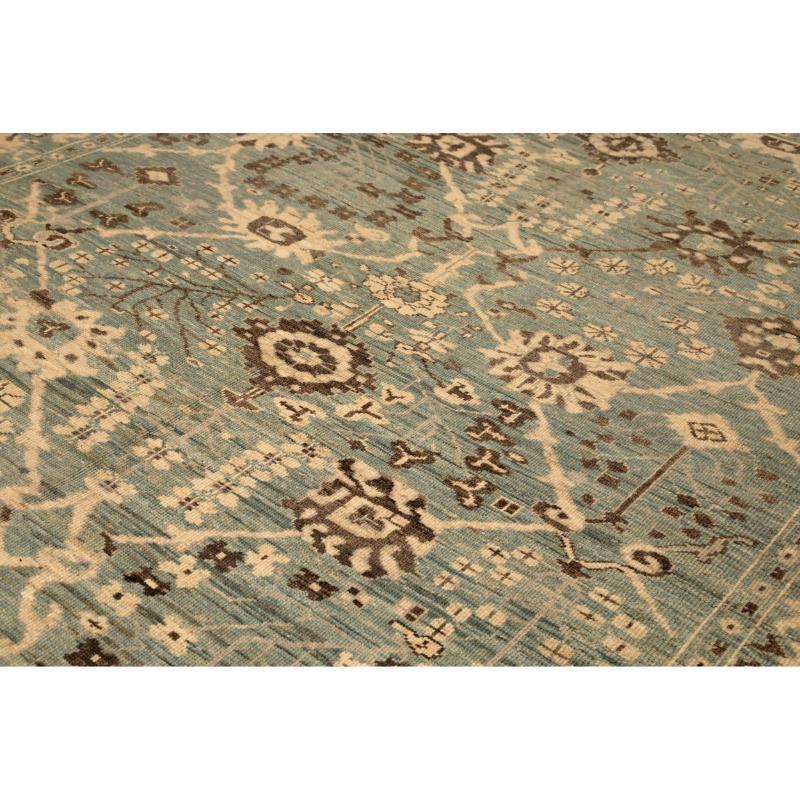 Afghanistan Abadeh Area Rugs - Wolle Braun Grau Elfenbein Design - 94610 (Stammeskunst) im Angebot