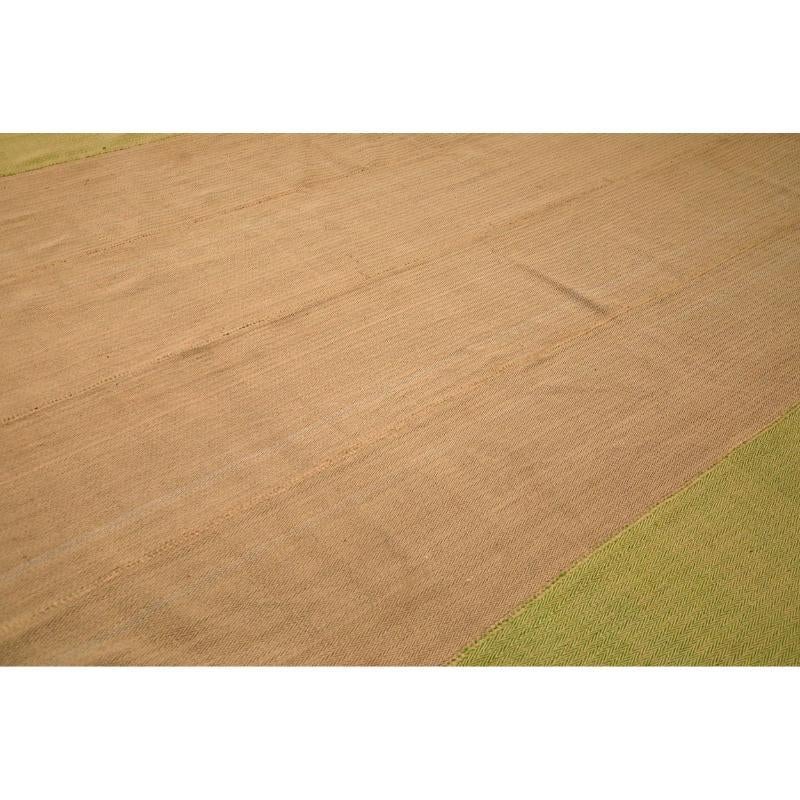 Tribal Afghanistan Abadeh Area Rugs - Wool Brown Green Design - 94627 en vente