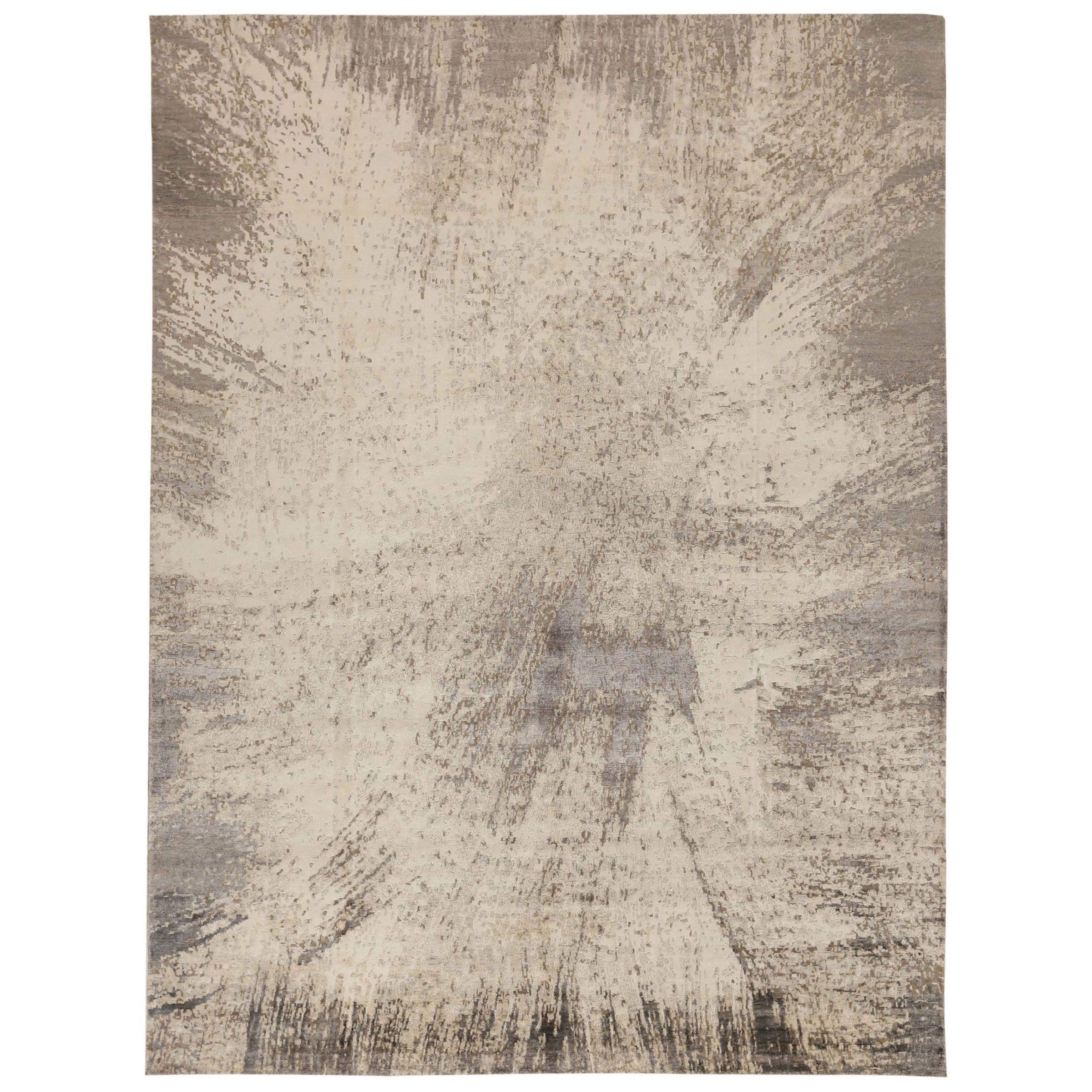 Afghanistan Abadeh Area Rugs - Wool Brown Ivory Design - 88888
