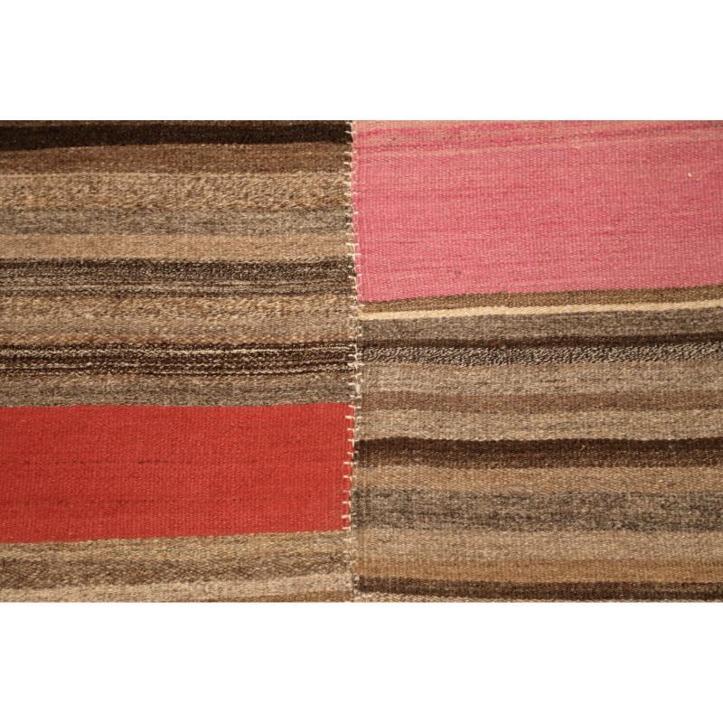 Afghanistan Abadeh Area Rugs - Wool Brown Ivory Pink Red - 94634 In Excellent Condition For Sale In Dallas, TX