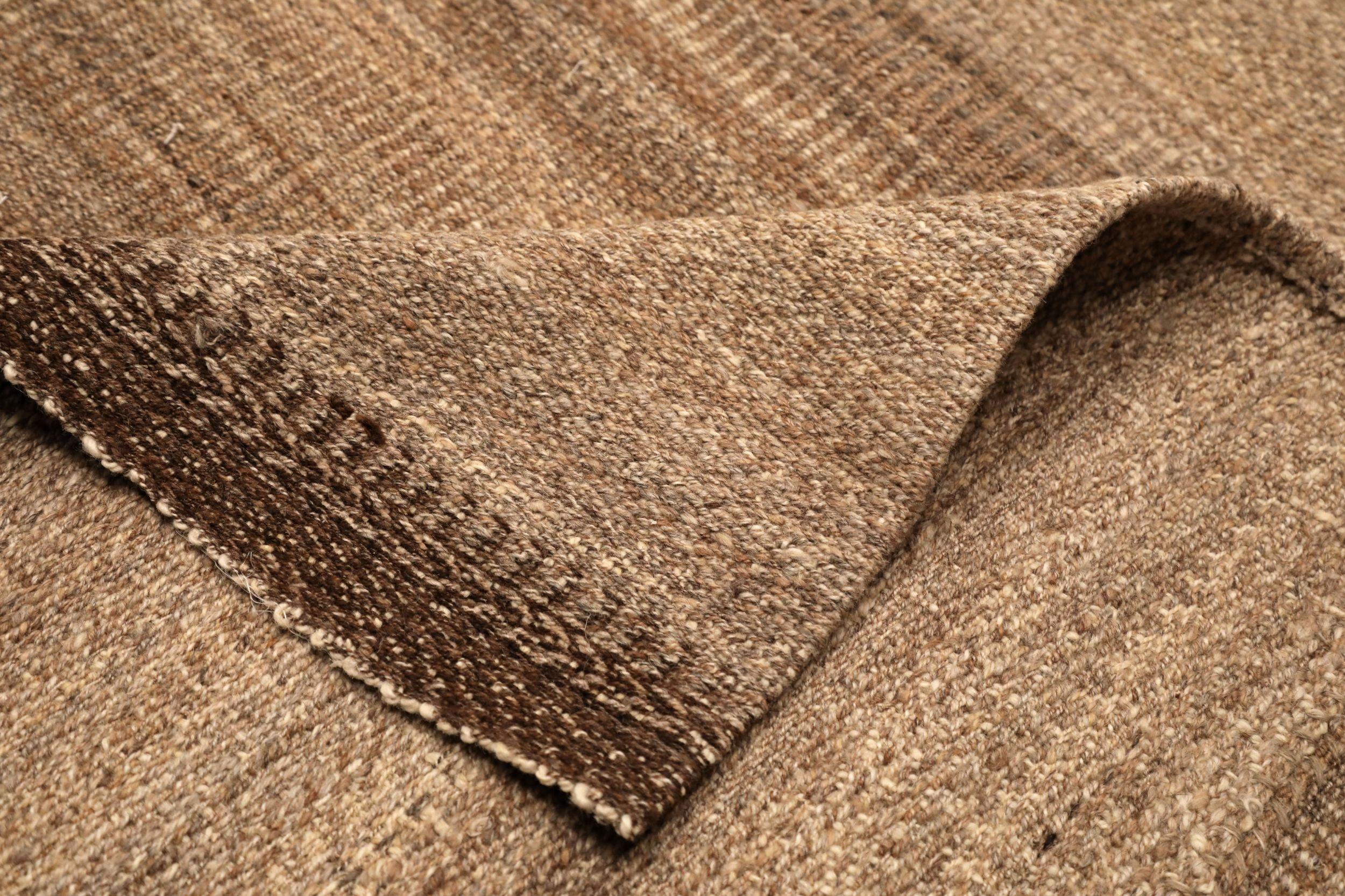 Afghano Tappeti Afghanistan Abadeh - Lana Marrone Avorio Taupe - 94628 in vendita