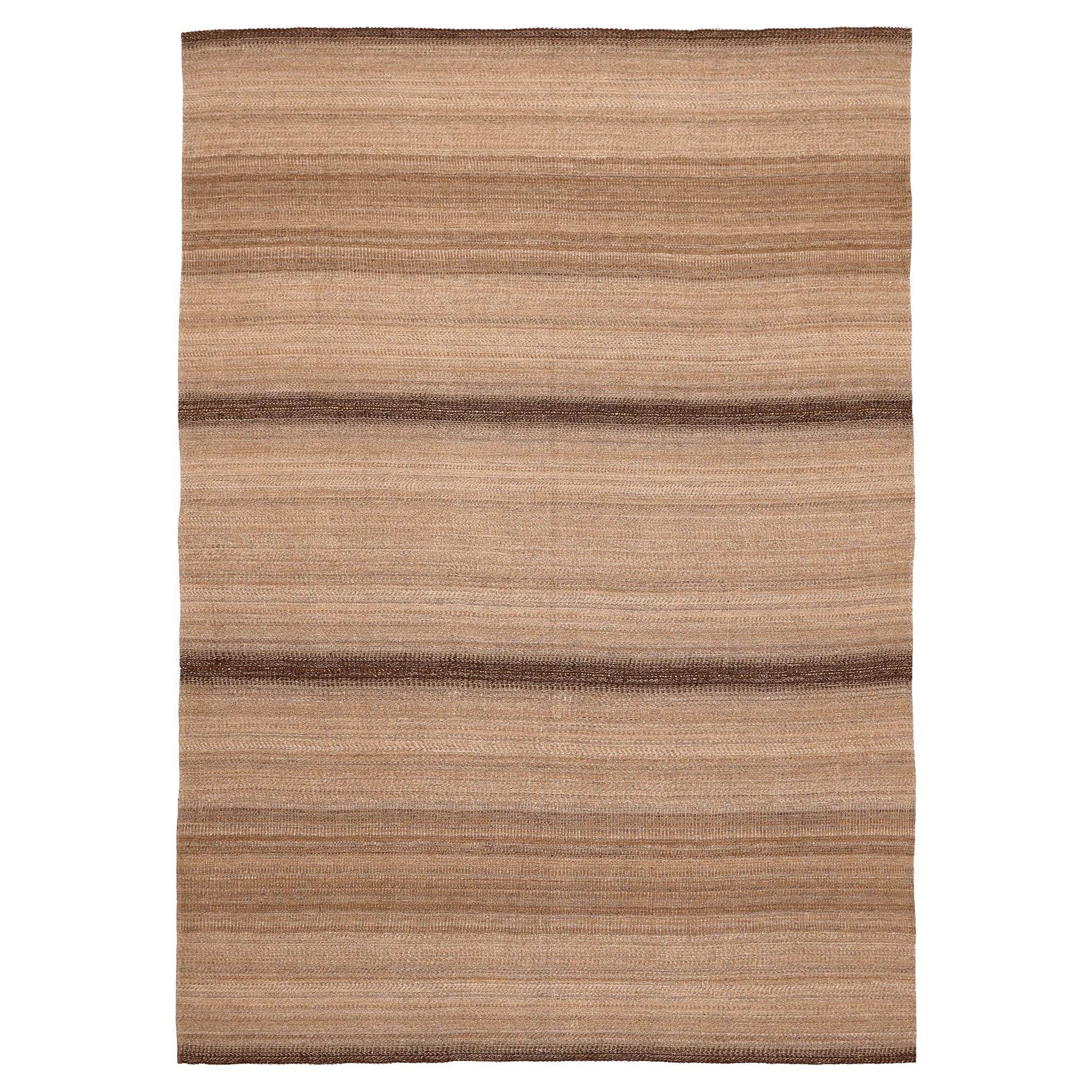Tappeti Afghanistan Abadeh - Lana Marrone Avorio Taupe - 94628