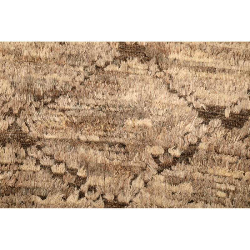 Afghanistan Abadeh Area Rugs - Wolle Brown Taupe Design - 94644 (Afghanisch) im Angebot