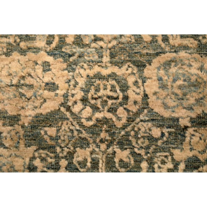 Afghanistan Abadeh Area Rugs - Wool Gray Yellow Design - 94599 In Excellent Condition For Sale In Dallas, TX