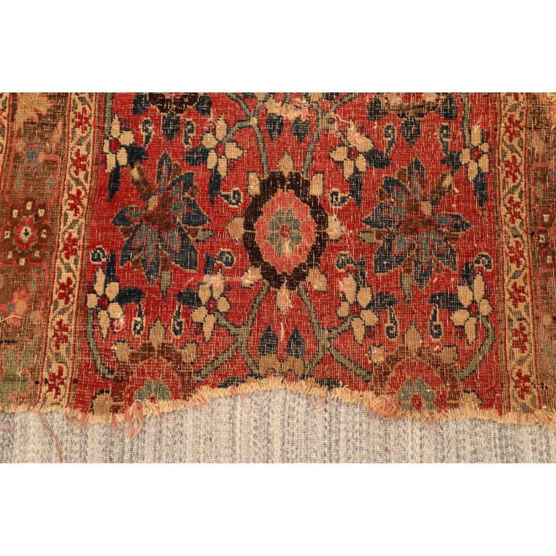 Afghanistan Abadeh-Teppiche - Wolle Elfenbeinrot Design - 94622 (Afghanisch) im Angebot