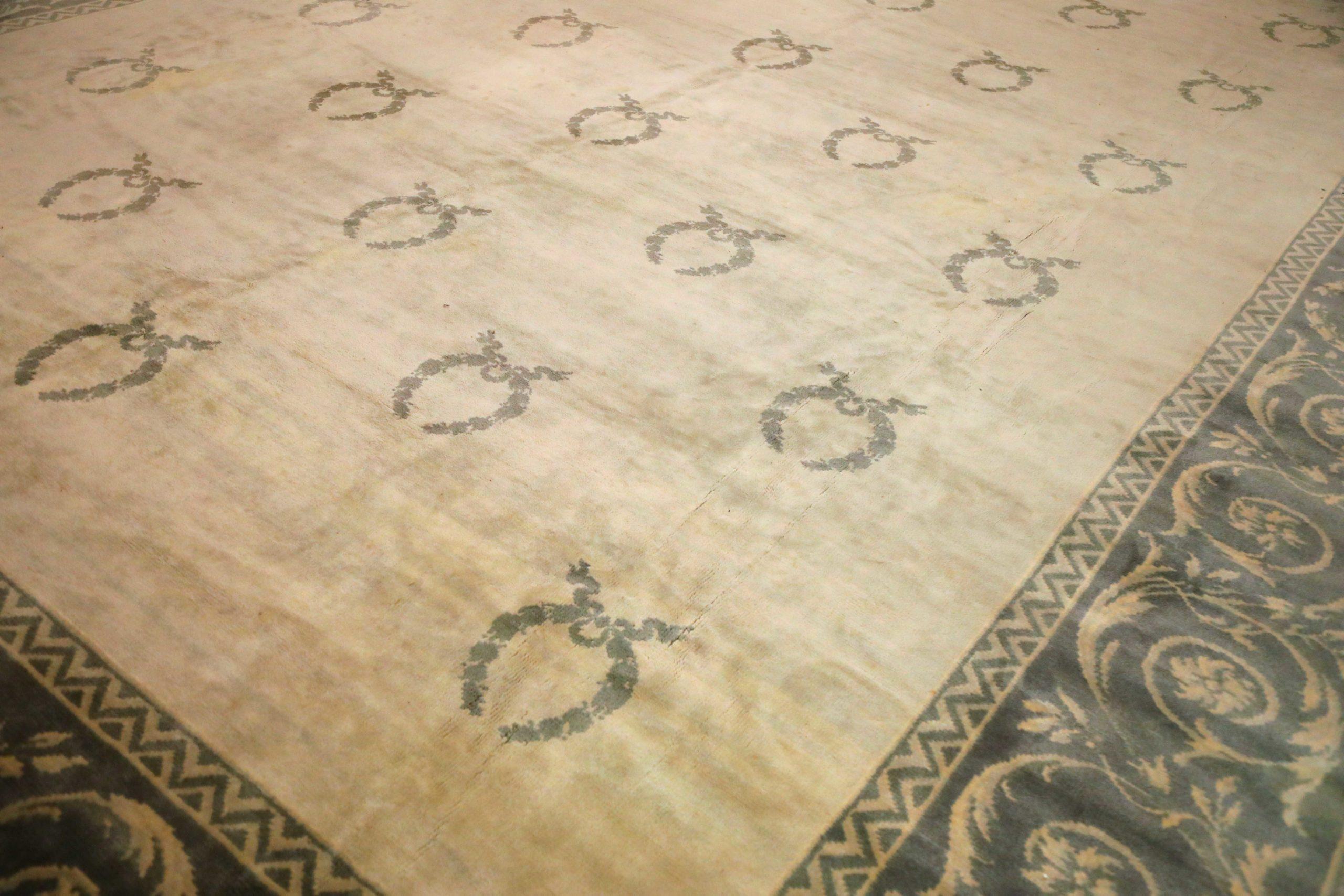 Tribal Afghanistan Abadeh Over Size Rug - Wool Brown Ivory Design - 93665 For Sale