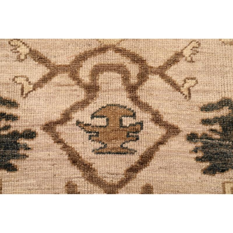 Tapis de course Abadeh en laine ivoire, Afghanistan - 94616 Excellent état - En vente à Dallas, TX