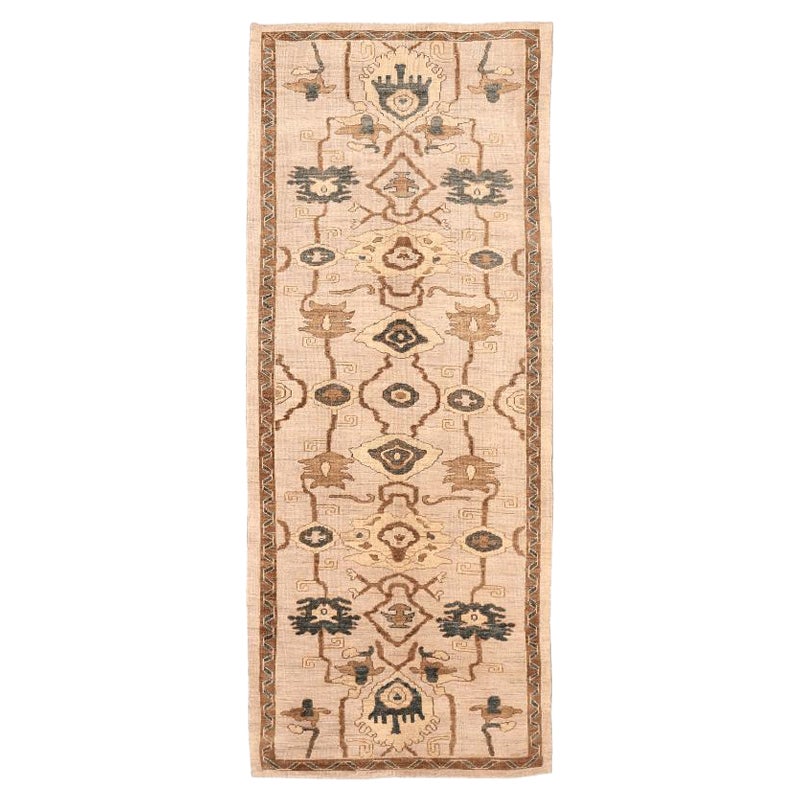 Tapis de course Abadeh en laine ivoire, Afghanistan - 94616 en vente