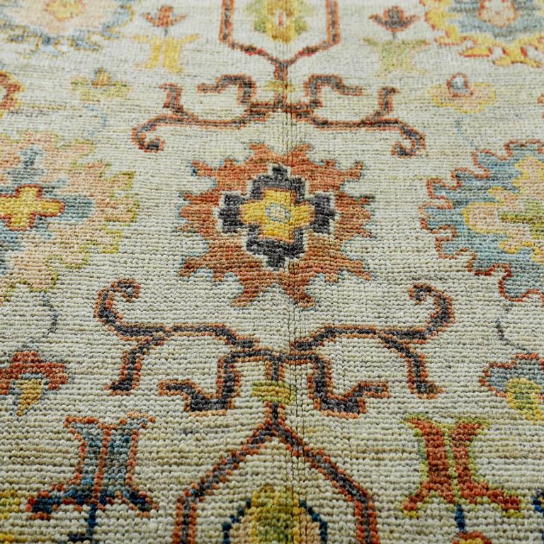 Afghan Petit tapis Abadeh en laine bleu vert rouge jaune - 89164 en vente