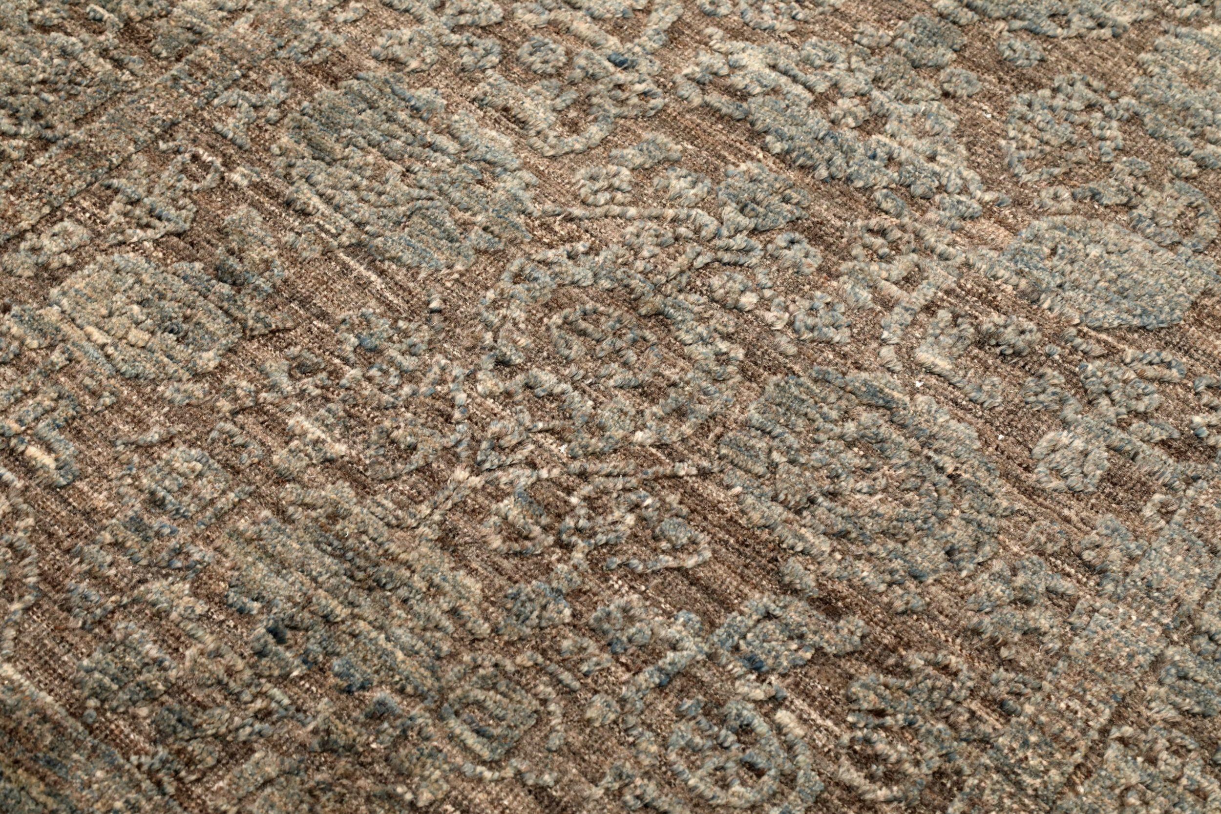 Alfombra Afgana Abadeh Small Design - Lana Marrón Gris - 94642 Tribal en venta