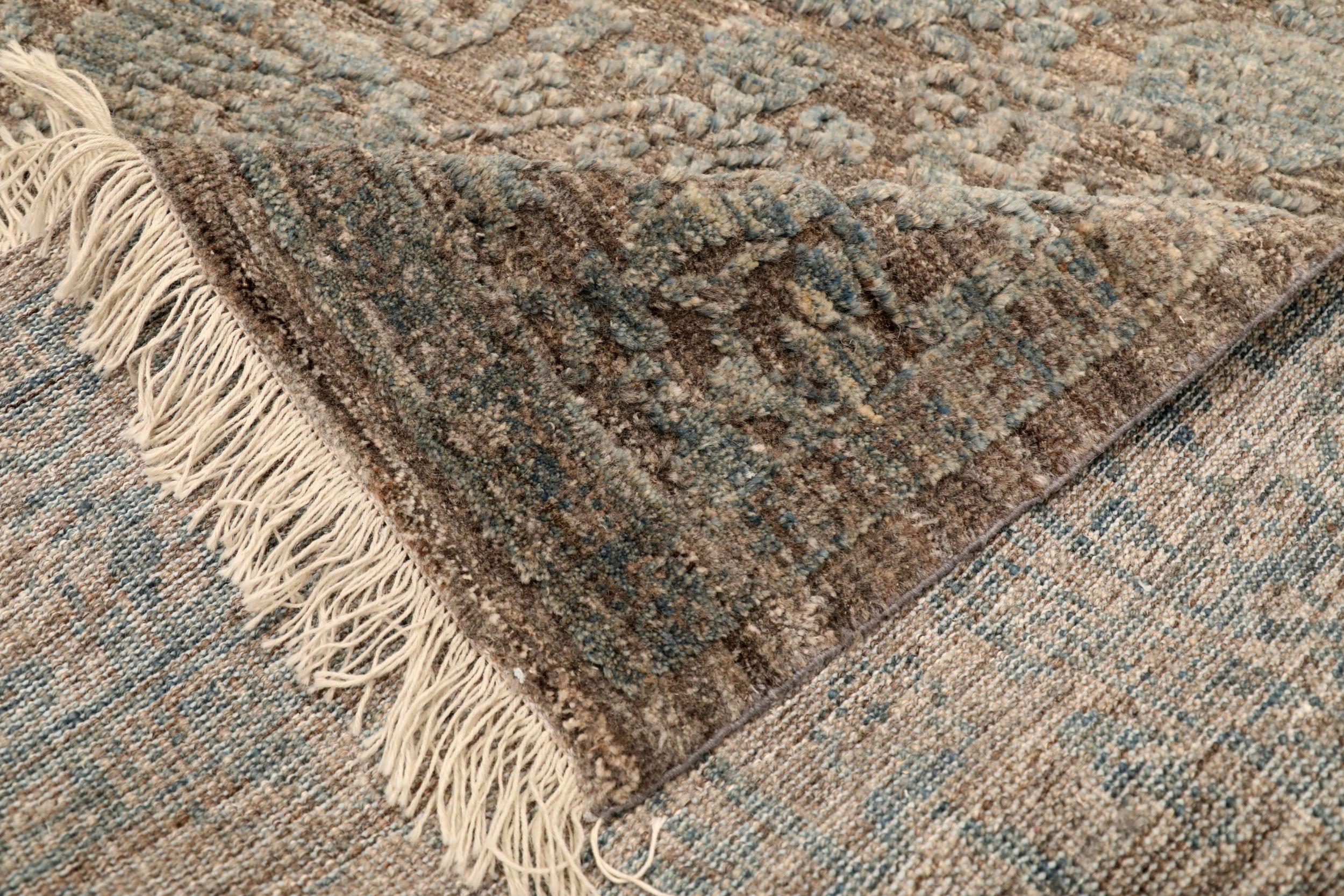 Alfombra Afgana Abadeh Small Design - Lana Marrón Gris - 94642 Afgano en venta