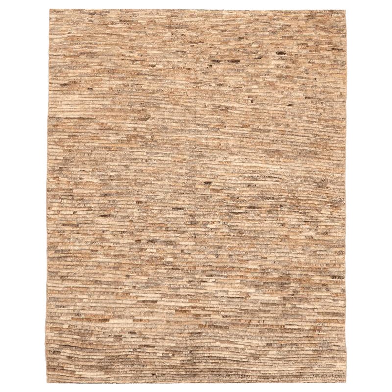 Tappeto Afghanistan Abadeh Small - Lana Marrone Avorio Taupe Design - 94613