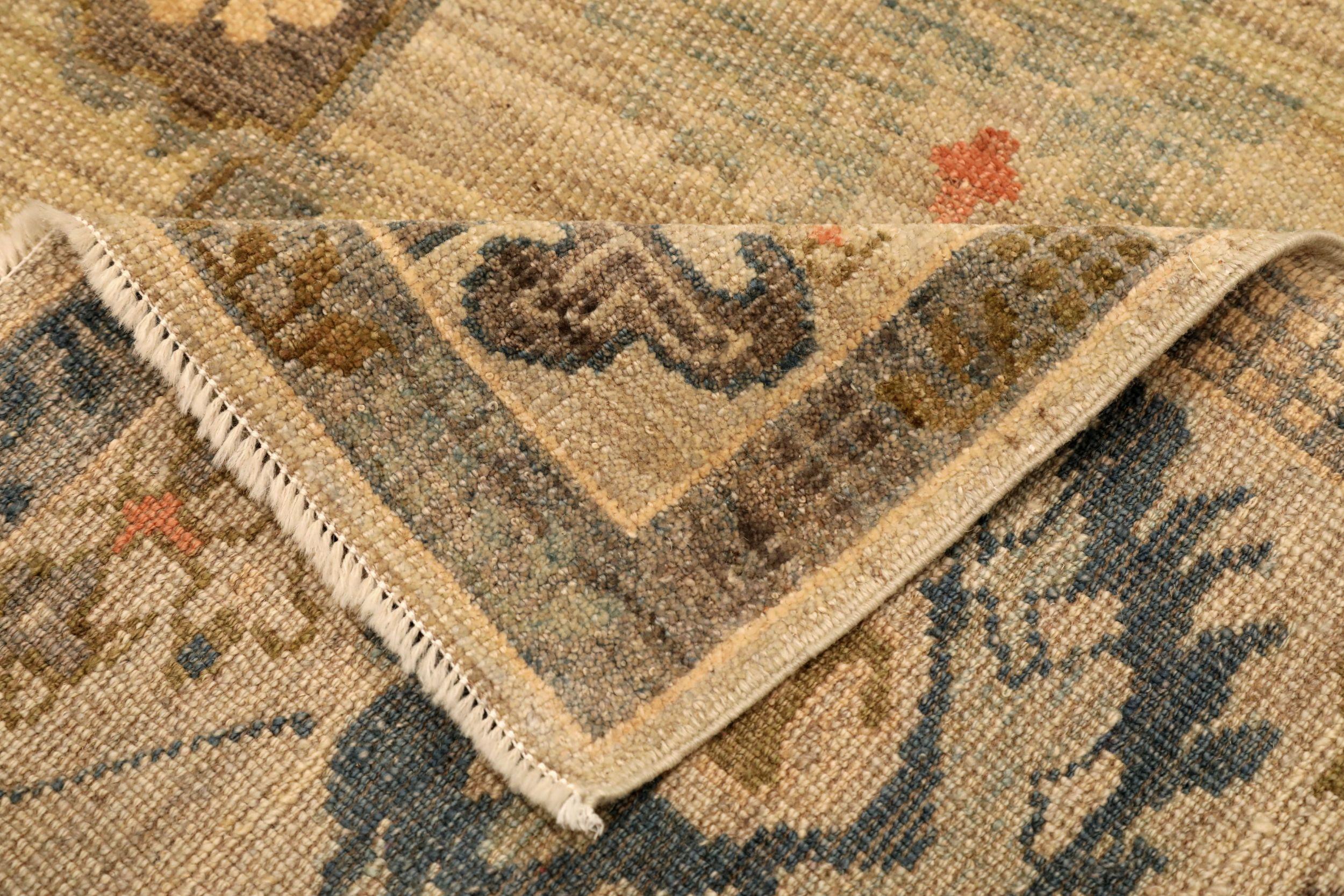 Abadeh Afghanistan Abadeh Kleiner Teppich - Wolle Elfenbein Design - 94637 (Afghanisch) im Angebot