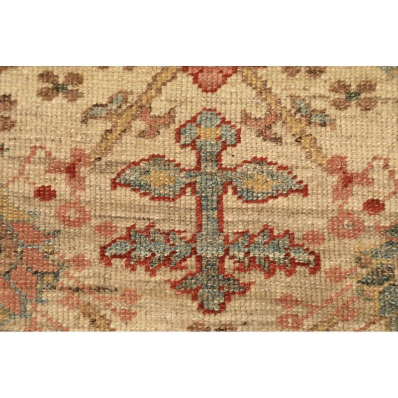 Abadeh Afghanistan Abadeh Kleiner Teppich - Wolle Elfenbein Design - 94638 (Stammeskunst) im Angebot