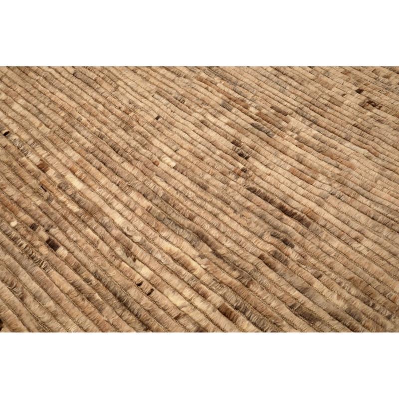 Tribal Afghanistan Abadeh Small Rug - Wool Ivory Taupe Design - 94647 For Sale