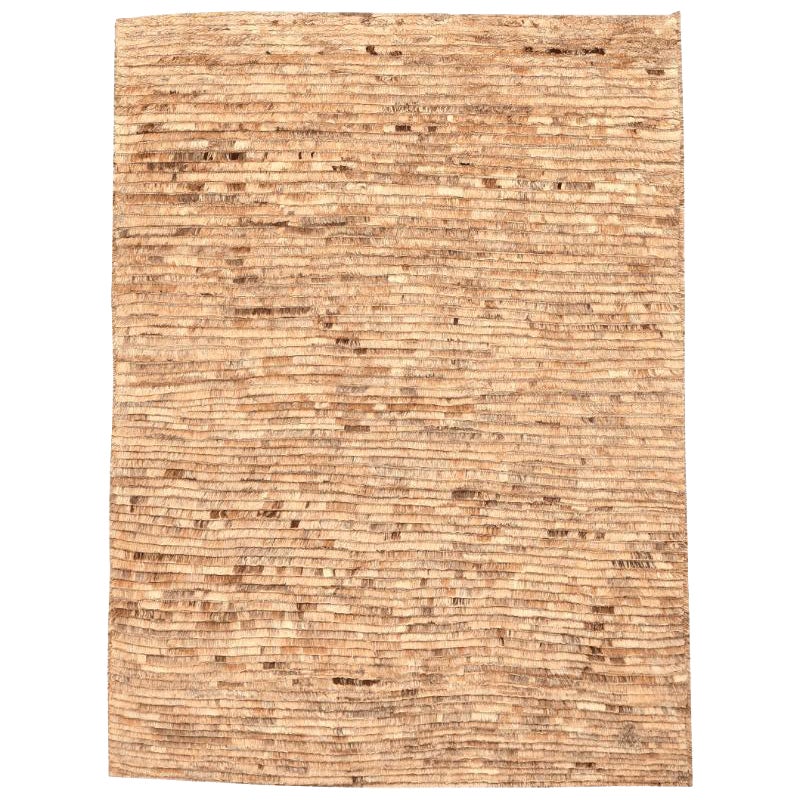 Afghanistan Abadeh Small Rug - Wool Ivory Taupe Design - 94647 For Sale