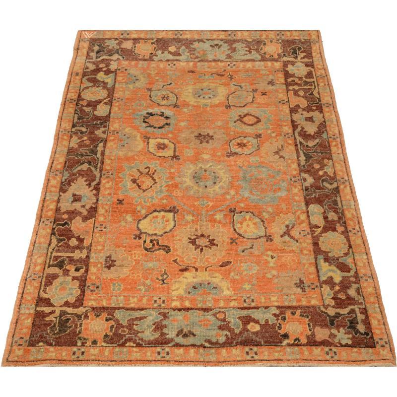 Entdecken Sie die Eleganz von Afghanistan Abadeh mit Small Rug, CIRCA 1990. Dieses exklusive Design aus Wolle und Orange ist perfekt, um Ihren Raum zu verschönern.