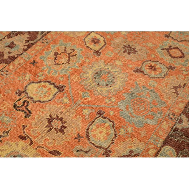 Abadeh Afghanistan Abadeh Kleiner Teppich - Wolle Orange Design - 94602 (Stammeskunst) im Angebot