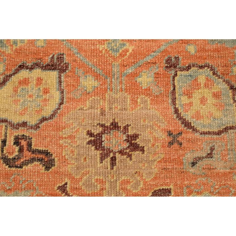 Abadeh Afghanistan Abadeh Kleiner Teppich - Wolle Orange Design - 94602 (Afghanisch) im Angebot