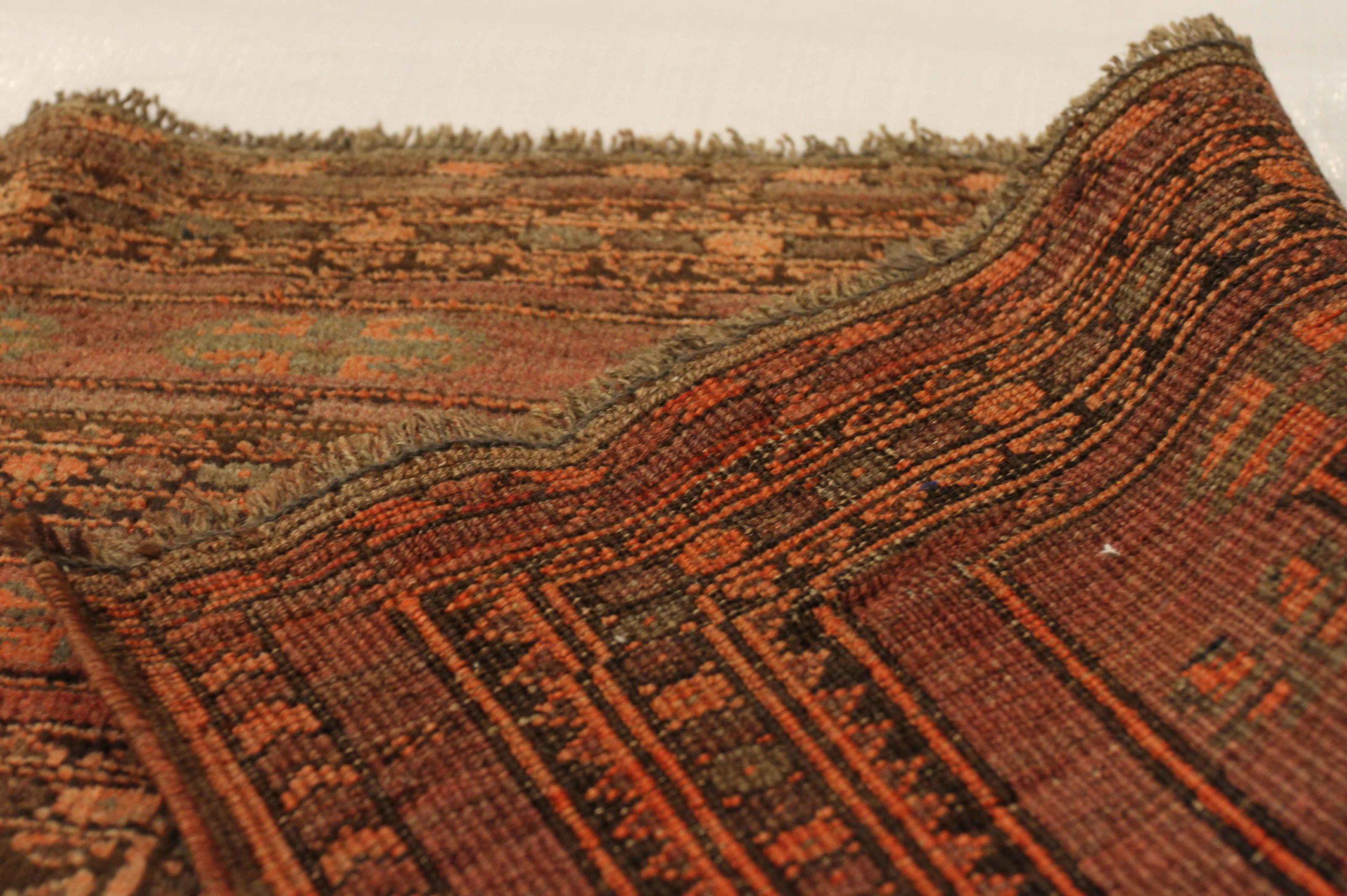 Afghanistan Afghan Area Rugs - Wool Brown 10622 In Excellent Condition For Sale In Dallas, TX