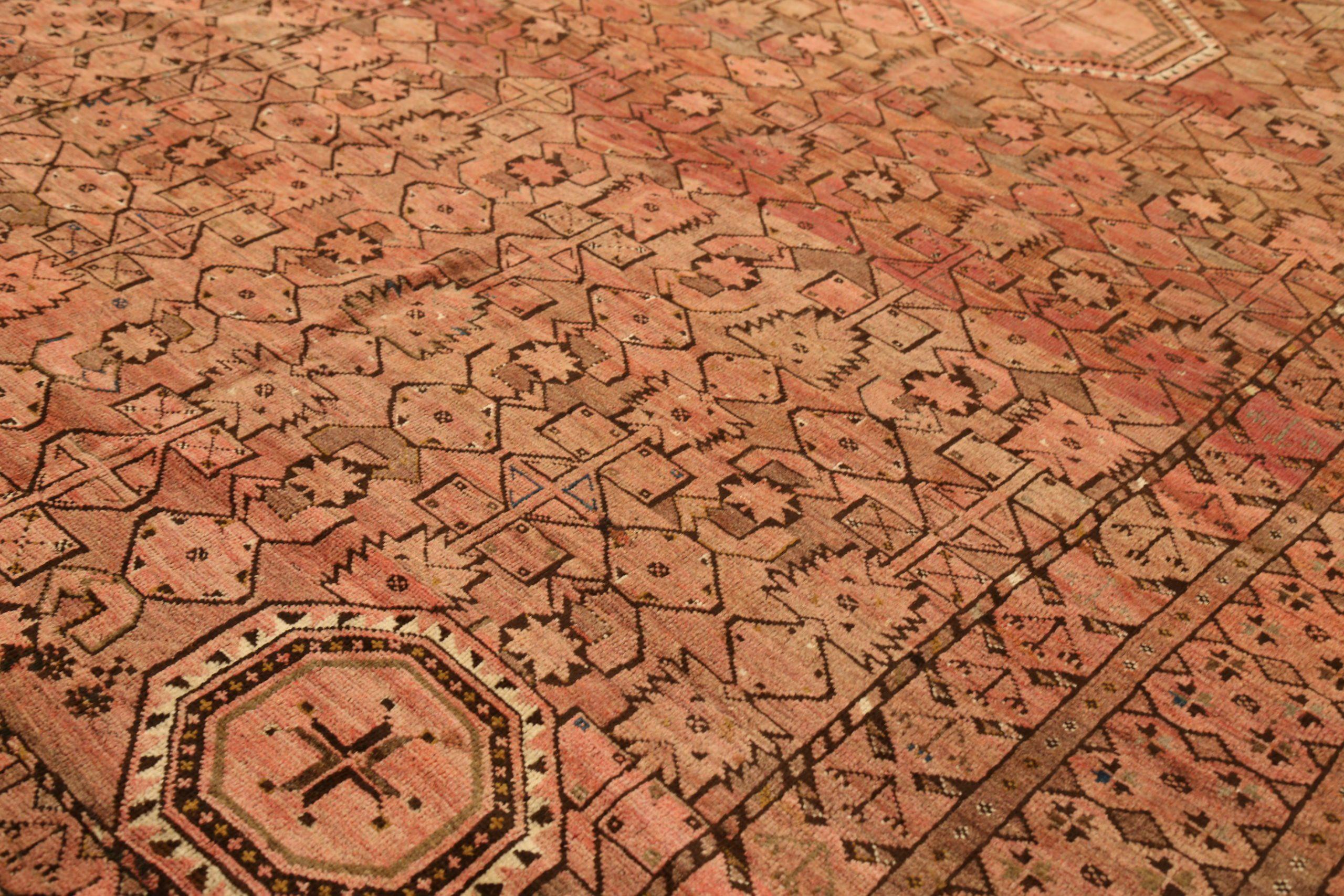 Alfombras de Afganistán Circa 1910 - Lana Diseño MarrónRosaRojo - 10598 Tribal en venta