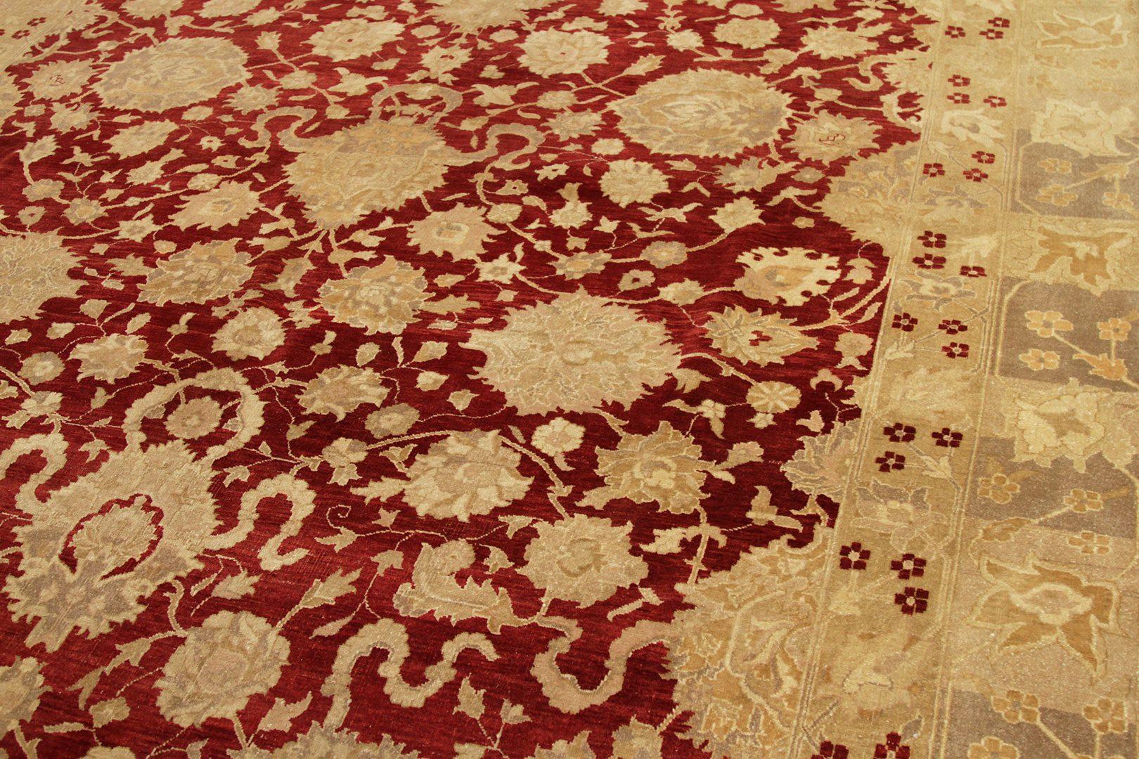 Afganistán Agra Alfombras - Lana Diseño Rojo Marfil - 92632 Tribal en venta