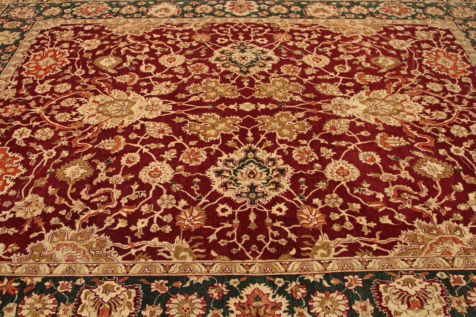 Afghanistan Agra-Teppiche aus Wolle - Elfenbeinrot-Design - 92633 (Stammeskunst) im Angebot