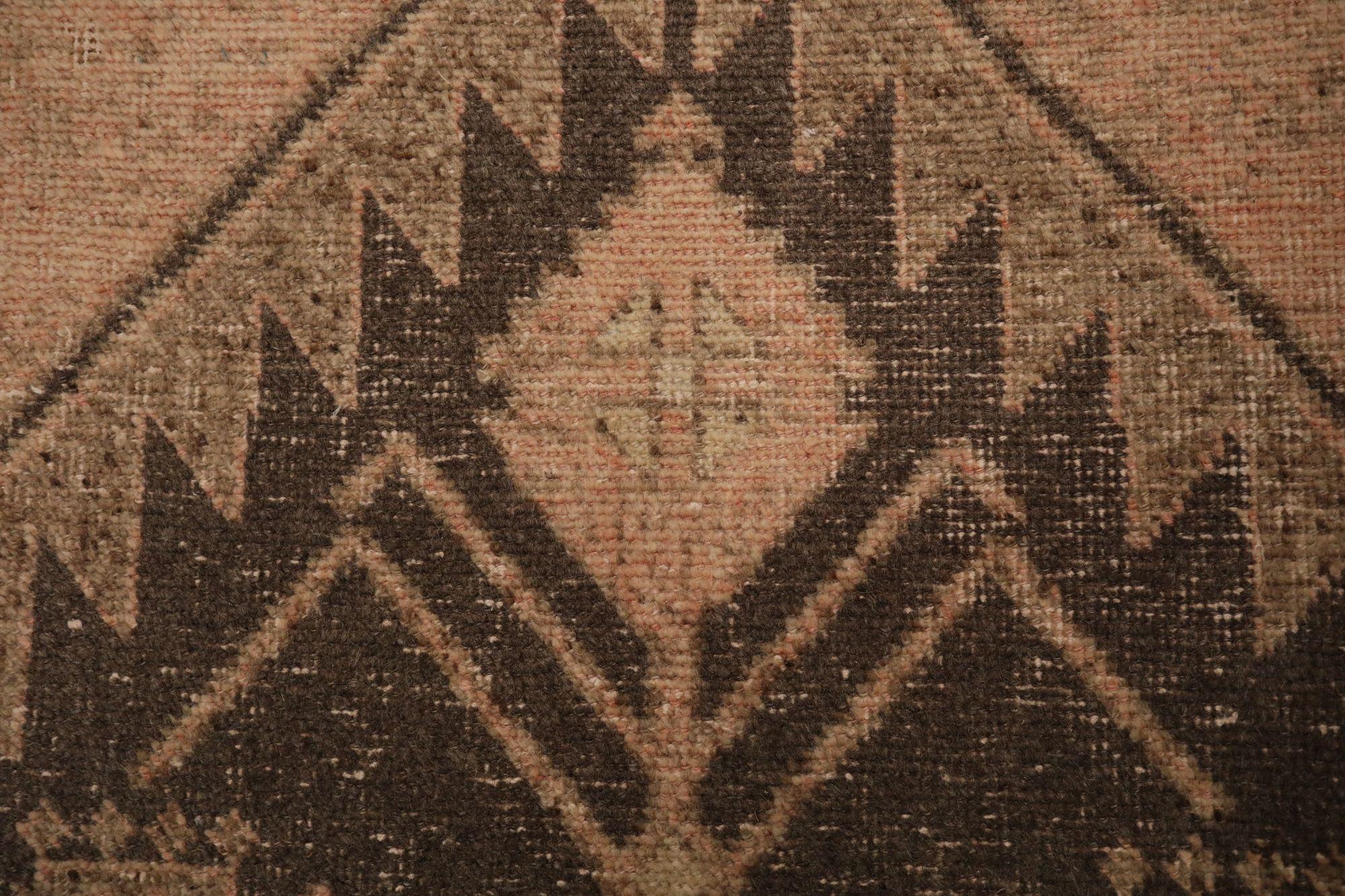 Afghanistan Anatoly Läufer Teppich - Wolle Braun Taupe Design - 93454 (Afghanisch) im Angebot