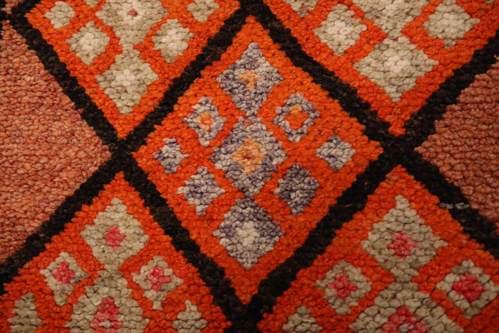 Tribal Afghanistan Anatoly Runner Rug - Wool Ivory Red Design - 93510 For Sale