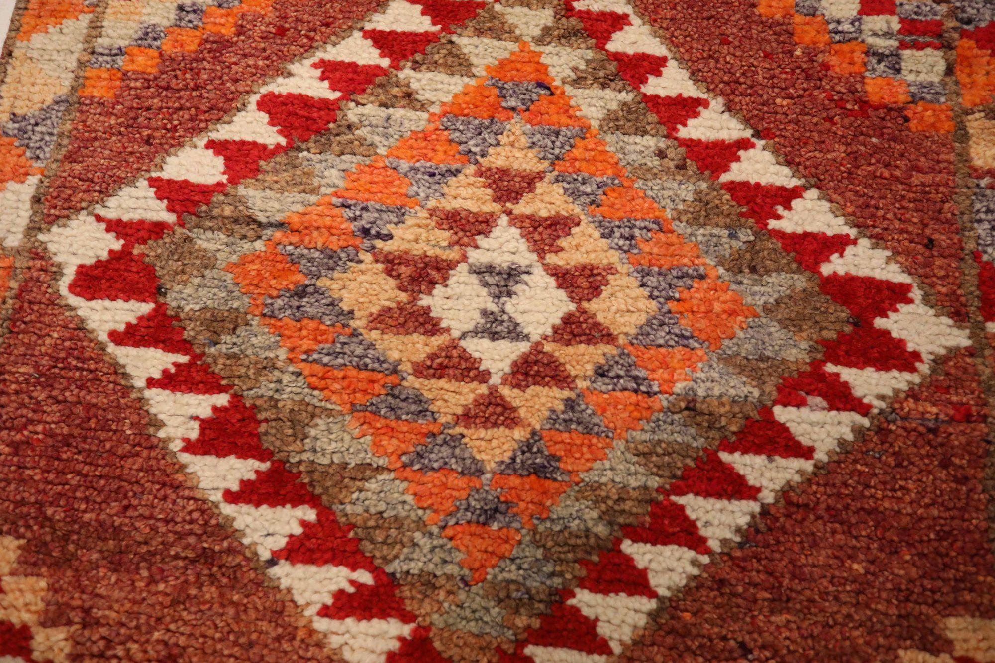 Afghanistan Anatoly-Läufer - Wolle Elfenbeinrot Design - 93512 (Stammeskunst) im Angebot