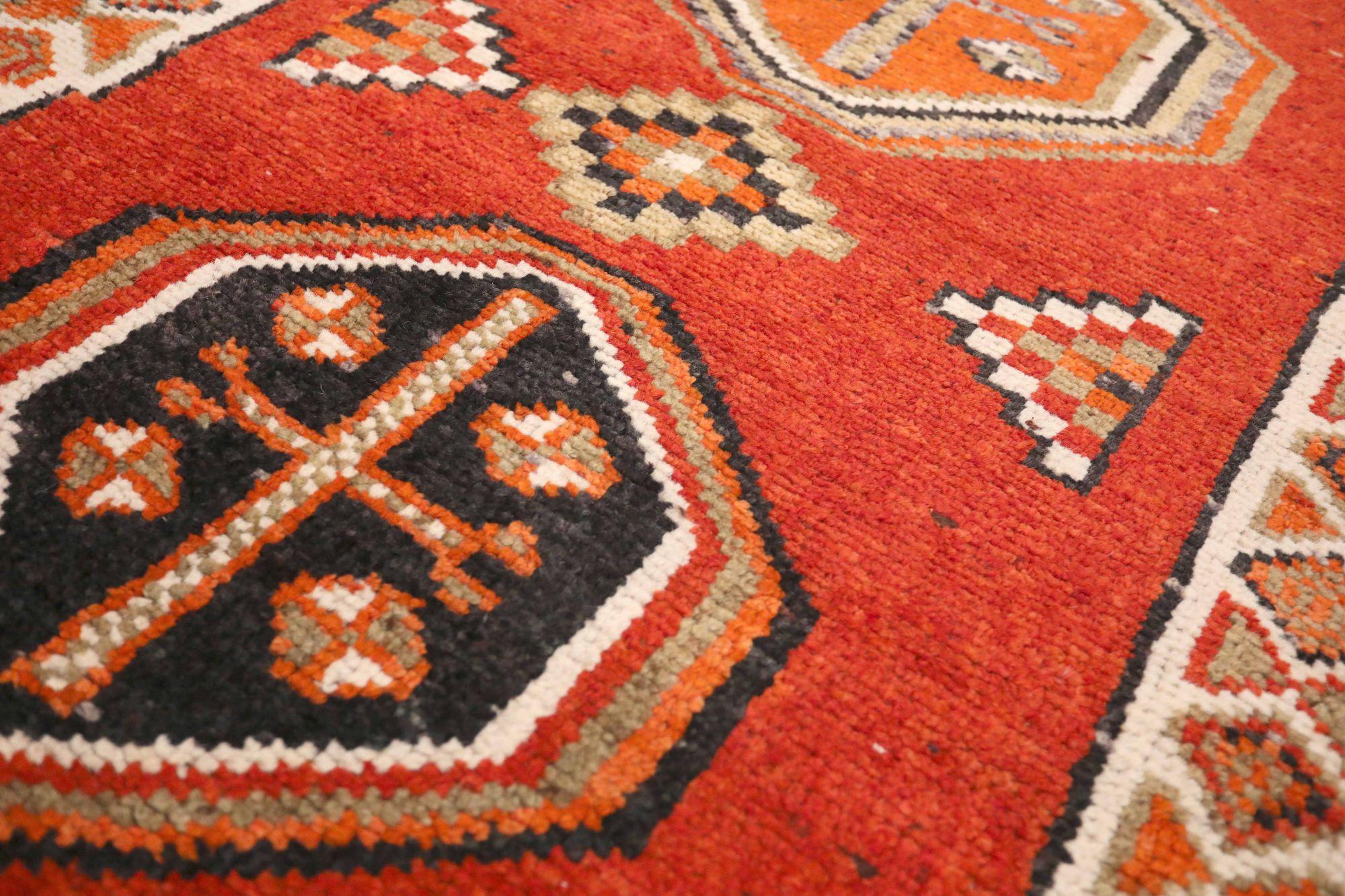 Afghanistan Anatoly-Läufer - Wolle Elfenbeinrot Design - 93545 (Afghanisch) im Angebot