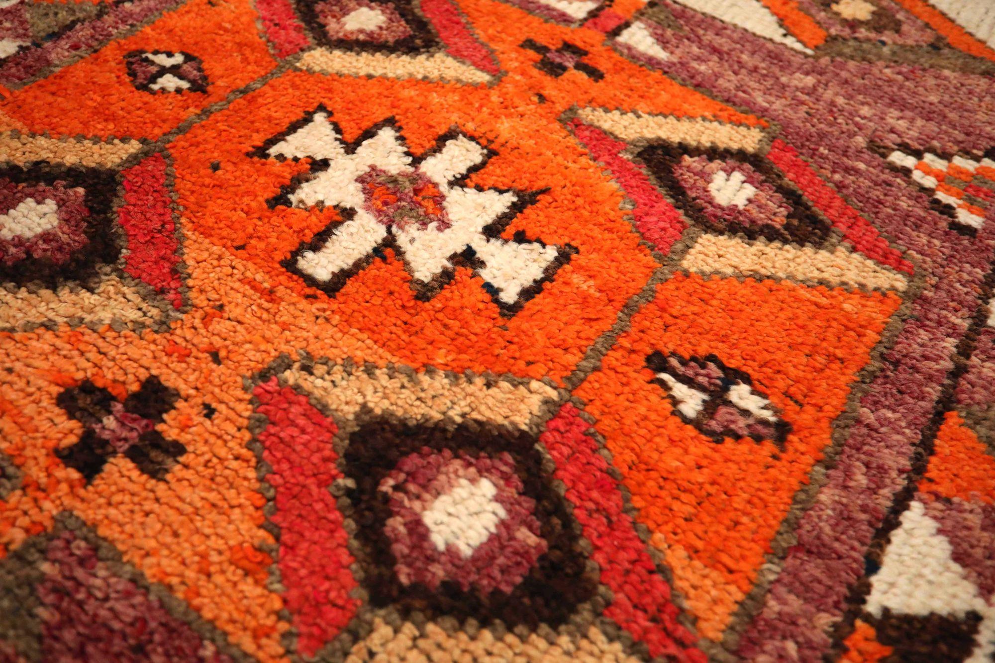 Afghanistan Anatoly-Läufer - Wolle Elfenbeinrot Design - 93563 (Afghanisch) im Angebot