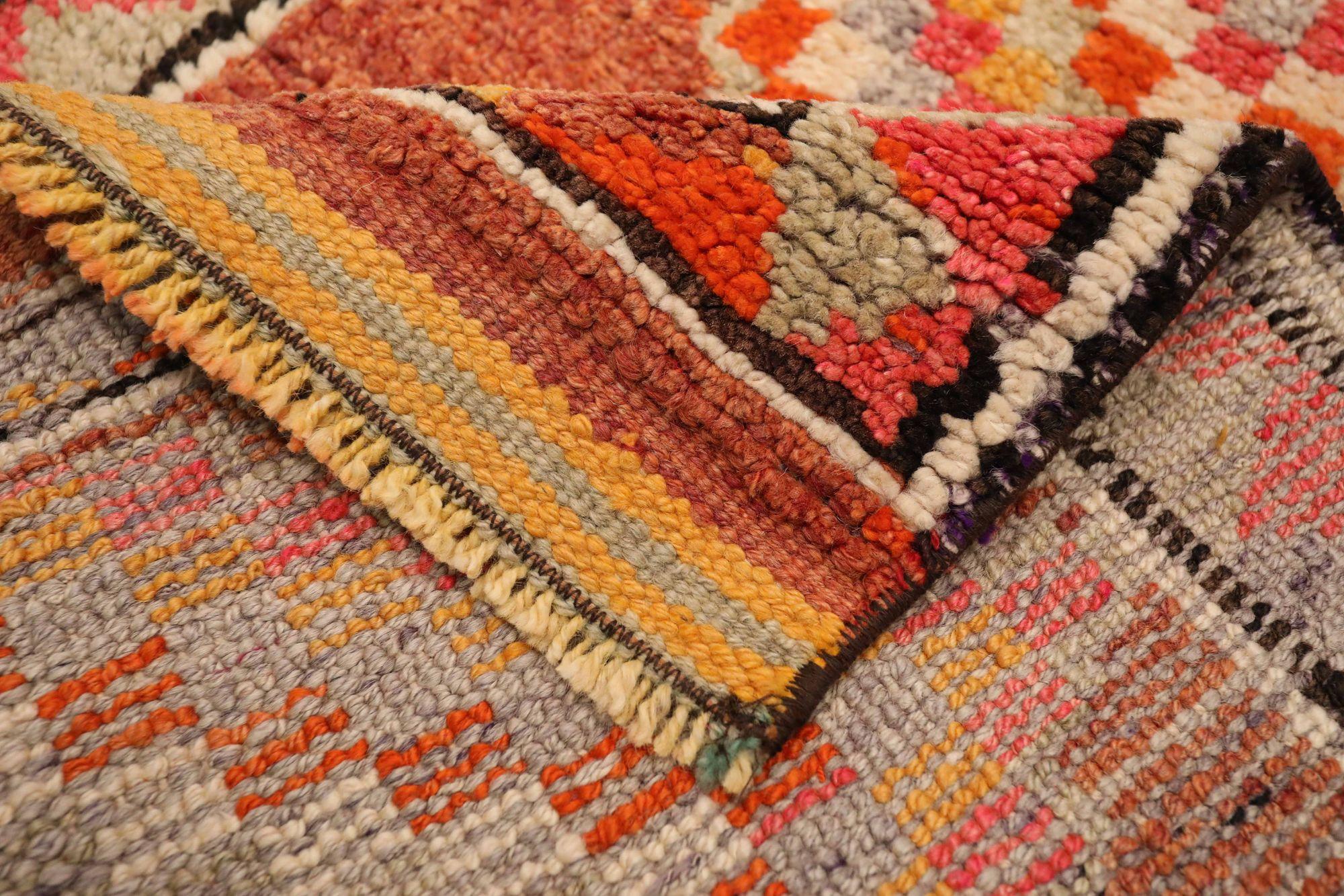 Afghanistan Anatoly Läufer Teppich - Wolle Elfenbein Rot Gelb Design - 93502 (Stammeskunst) im Angebot