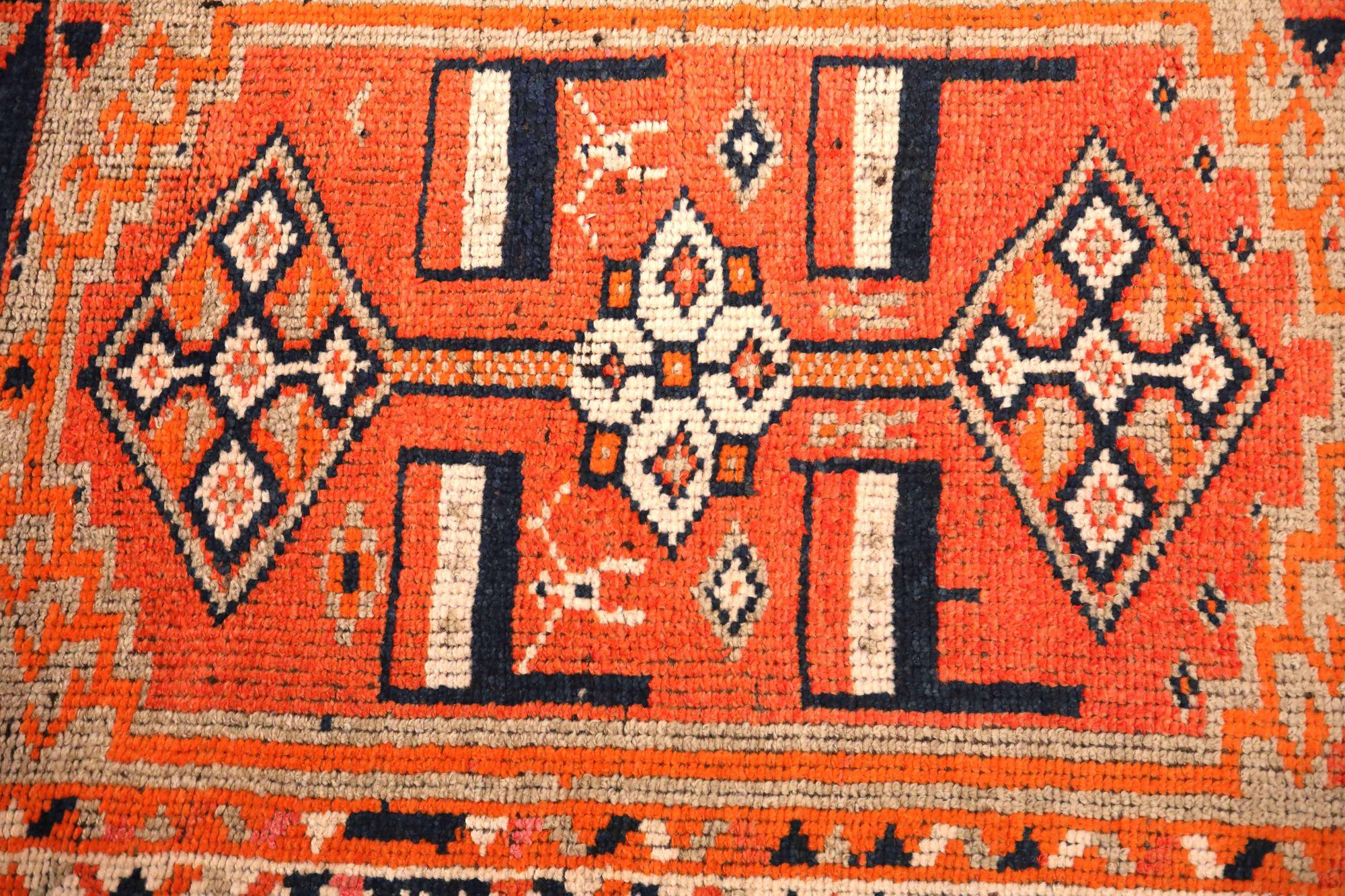 Discover the elegance of Afghanistan Anatoly featuring Runner Rug in Circa 1970. Designed with Wool and Orange, this exclusive design is perfect for enhancing your space.