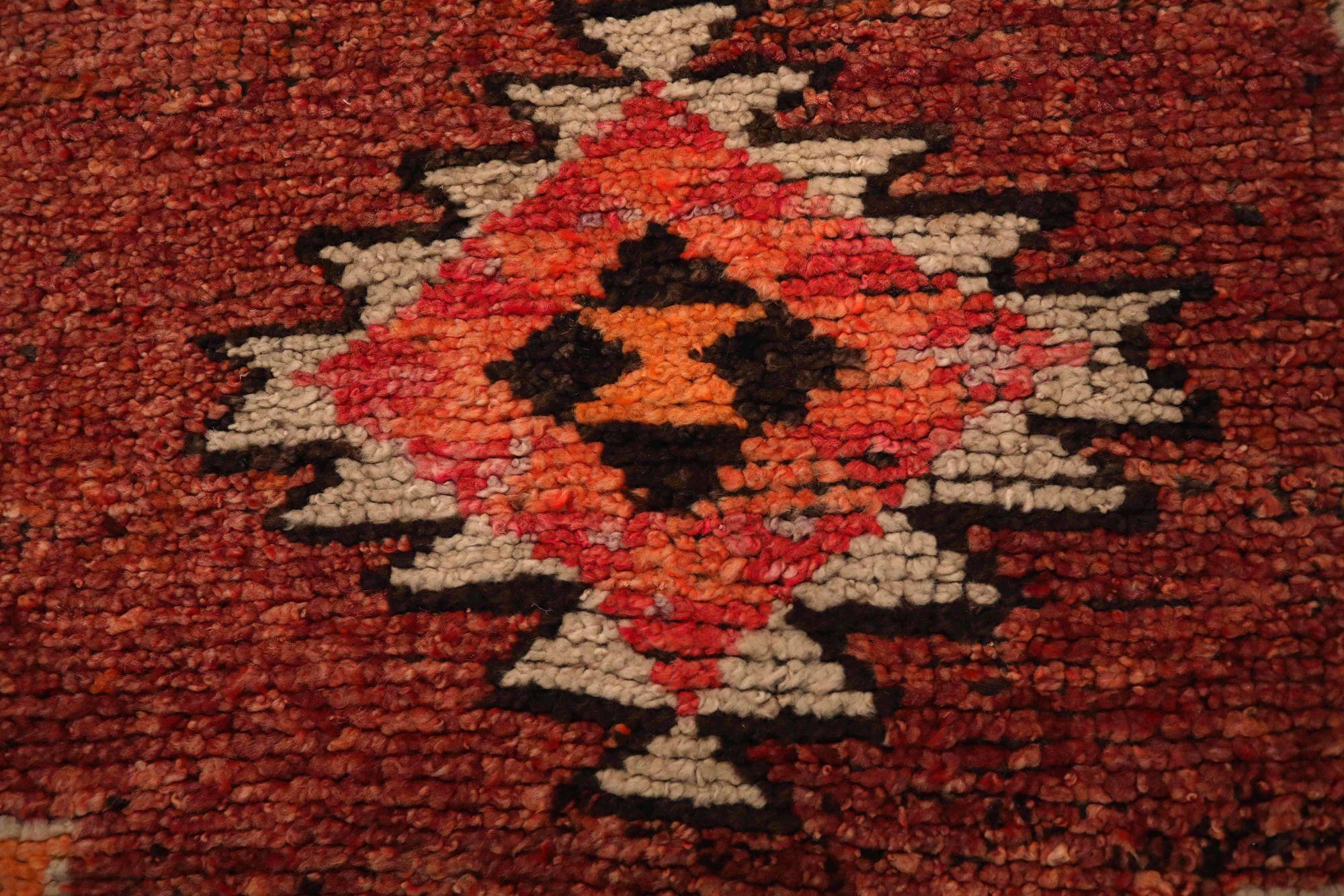 Afghanistan Anatoly-Läufer - Wolle Orange Rot Design - 93459 (Afghanisch) im Angebot