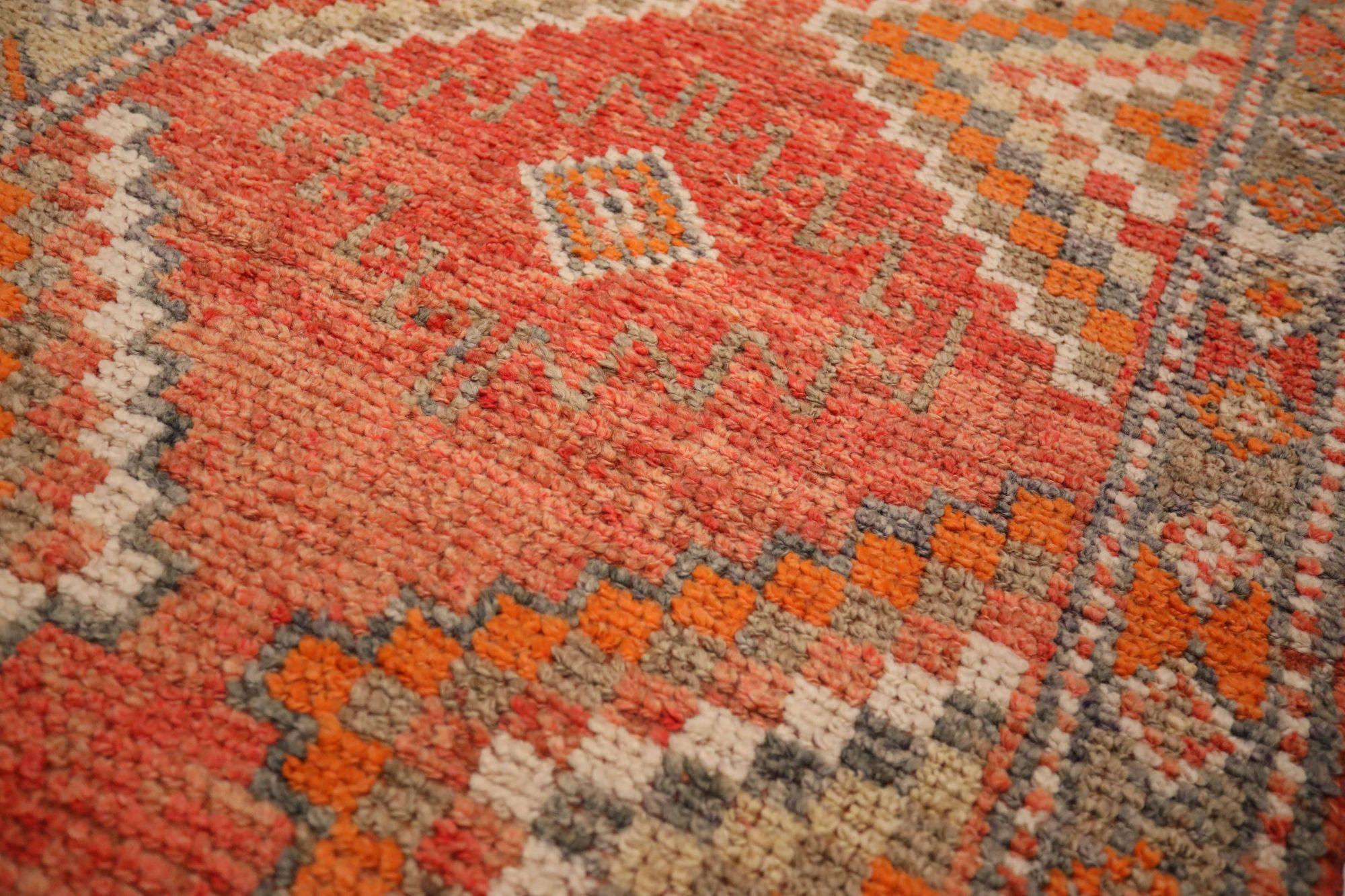 Afghanistan Anatoly-Läufer - Wolle Orange Rot Design - 93499 (Afghanisch) im Angebot