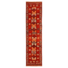 Afghanistan Anatoly-Läufer - Wolle Orange Rot Design - 93548