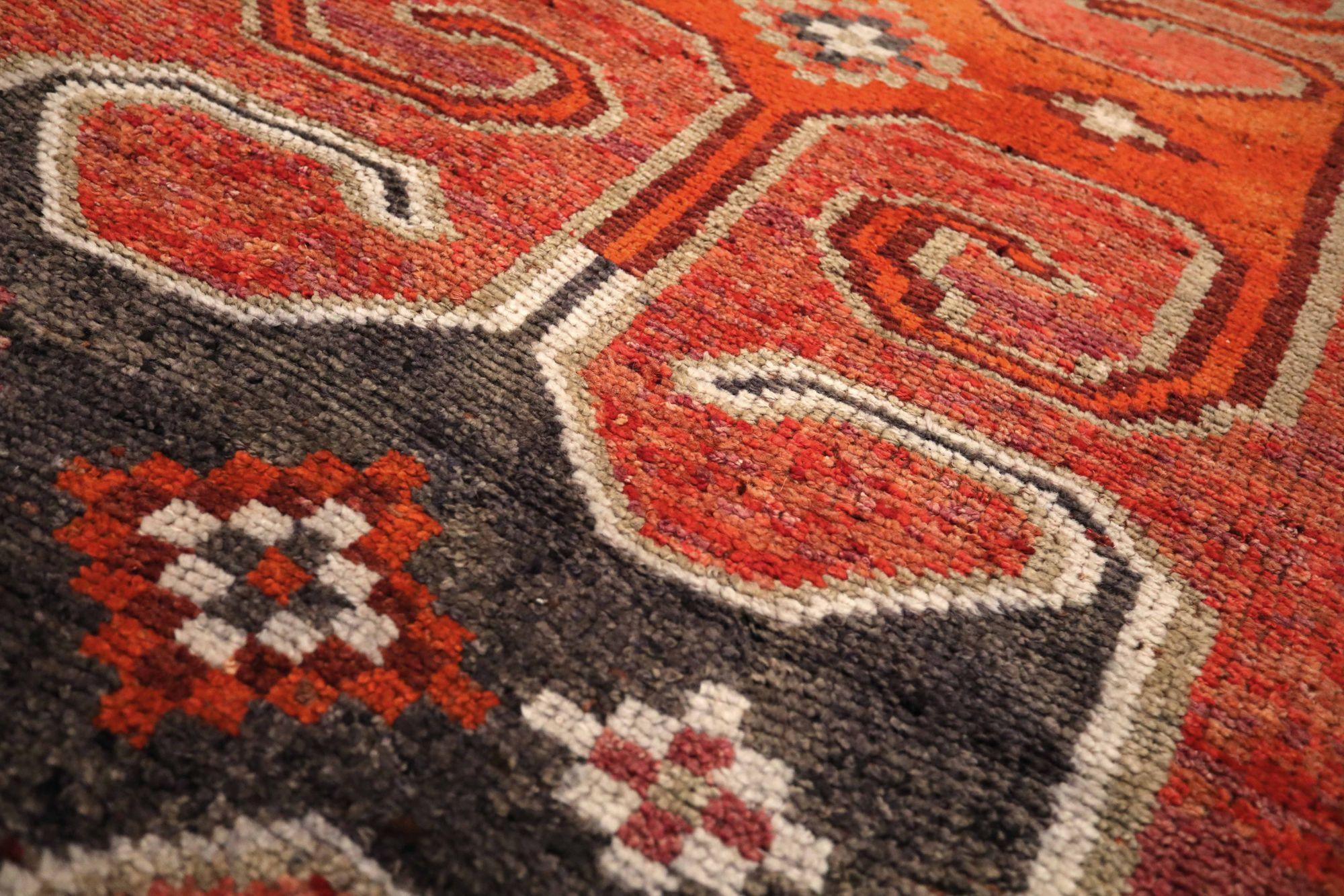 Tappeto Afghanistan Anatoly Runner - Lana Design/One Rosso - 93557 In condizioni ottime in vendita a Dallas, TX