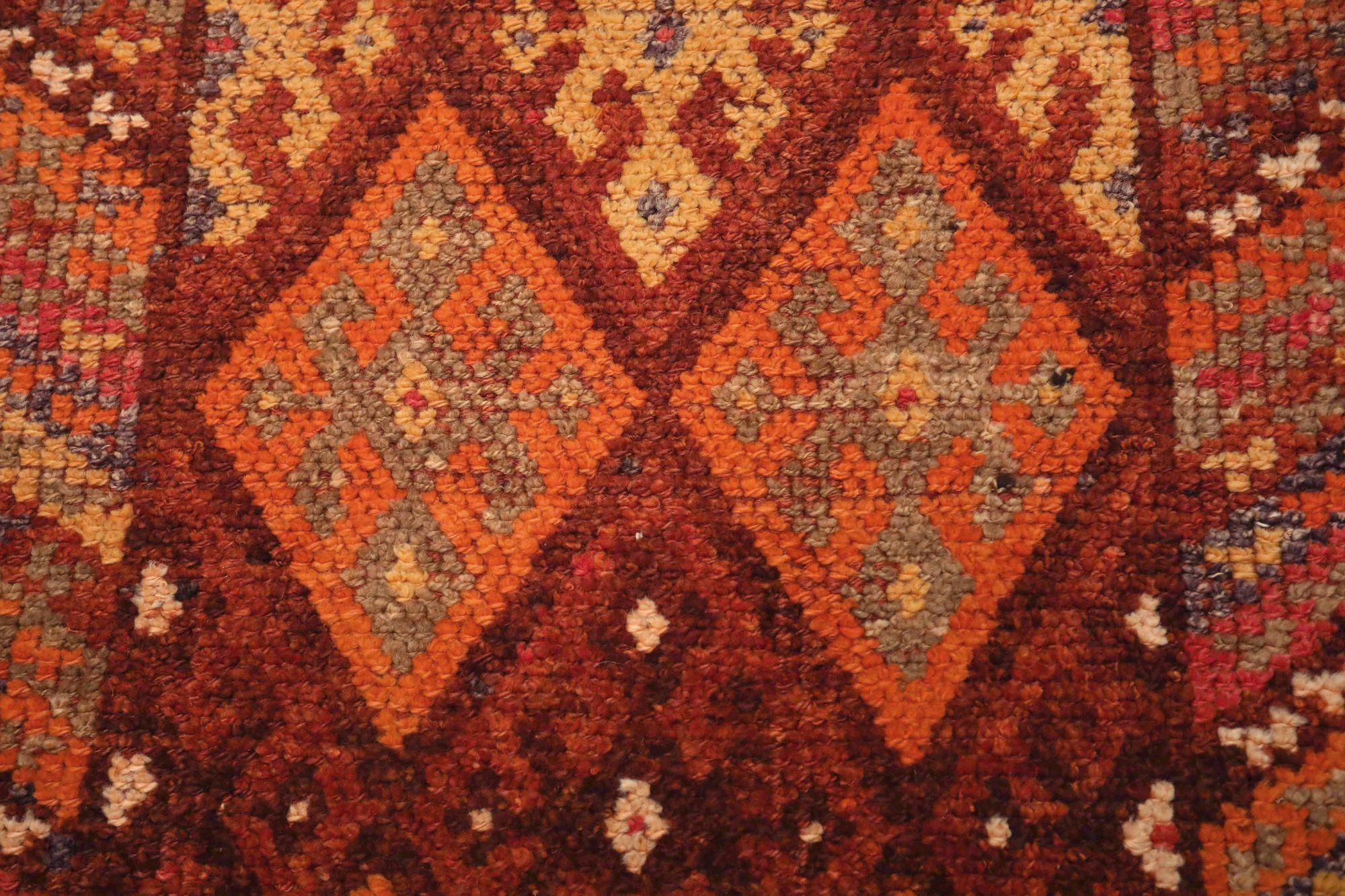 Afghanistan Anatoly Läufer Teppich - Wolle Orange Rot Gelb - 93535 (Stammeskunst) im Angebot
