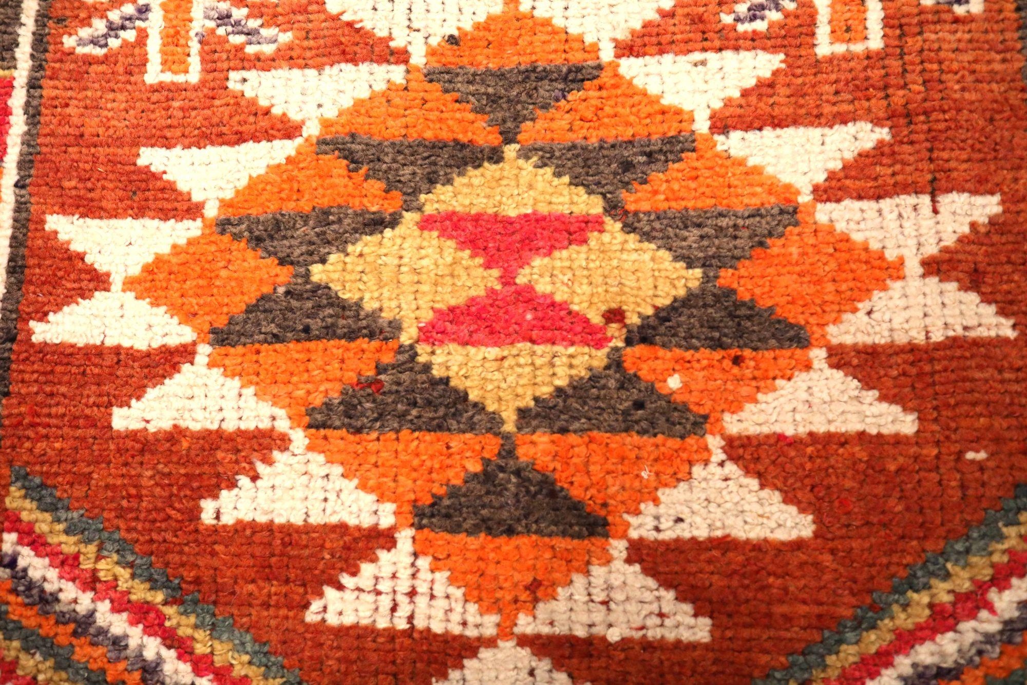 Afghanistan Anatoly Läufer Teppich - Wolle Orange Rot Gelb - 93550 (Stammeskunst) im Angebot